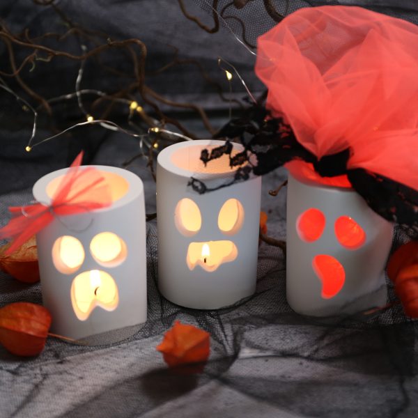 Silikon - Gießform - Windlichter - Kleine Gespenster - Halloween - wähle aus 3 Varianten – Bild 33
