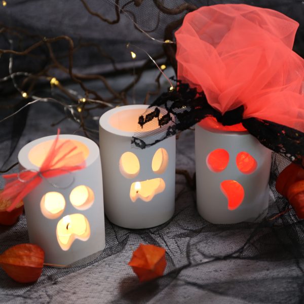 Silikon - Gießform - Windlichter - Kleine Gespenster - Halloween - wähle aus 3 Varianten – Bild 35