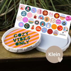 Outdoorstoff - Cozy Vibes Only - Inlays für Silikon - Dekoteller - Tablett - Klein - abby and amy