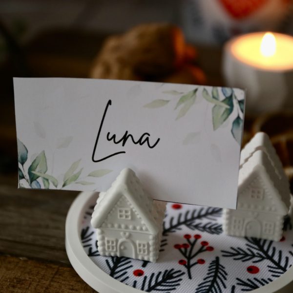 Silikon - Gießform - Mini Lebkuchenhaus - Lebkuchenhäuschen - Fotohalter - Winter / Weihnachten – Bild 2
