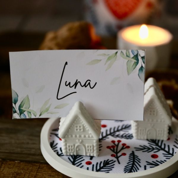 Silikon - Gießform - Mini Lebkuchenhaus - Lebkuchenhäuschen - Fotohalter - Winter / Weihnachten – Bild 3