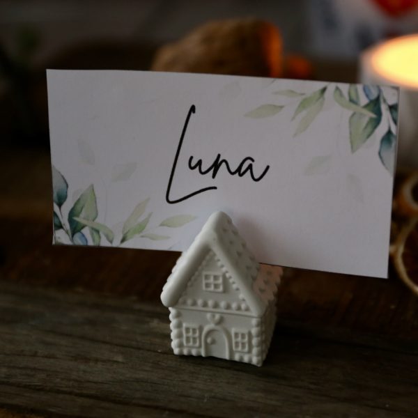 Silikon - Gießform - Mini Lebkuchenhaus - Lebkuchenhäuschen - Fotohalter - Winter / Weihnachten – Bild 5