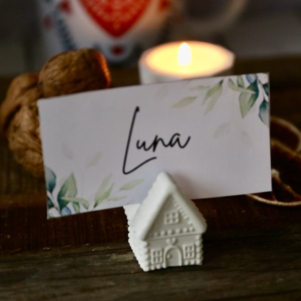 Silikon - Gießform - Mini Lebkuchenhaus - Lebkuchenhäuschen - Fotohalter - Winter / Weihnachten – Bild 6