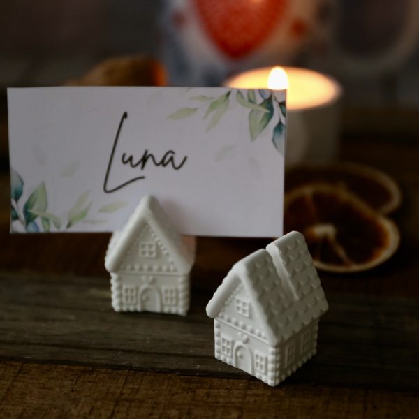 Silikon - Gießform - Mini Lebkuchenhaus - Lebkuchenhäuschen - Fotohalter - Winter / Weihnachten – Bild 7