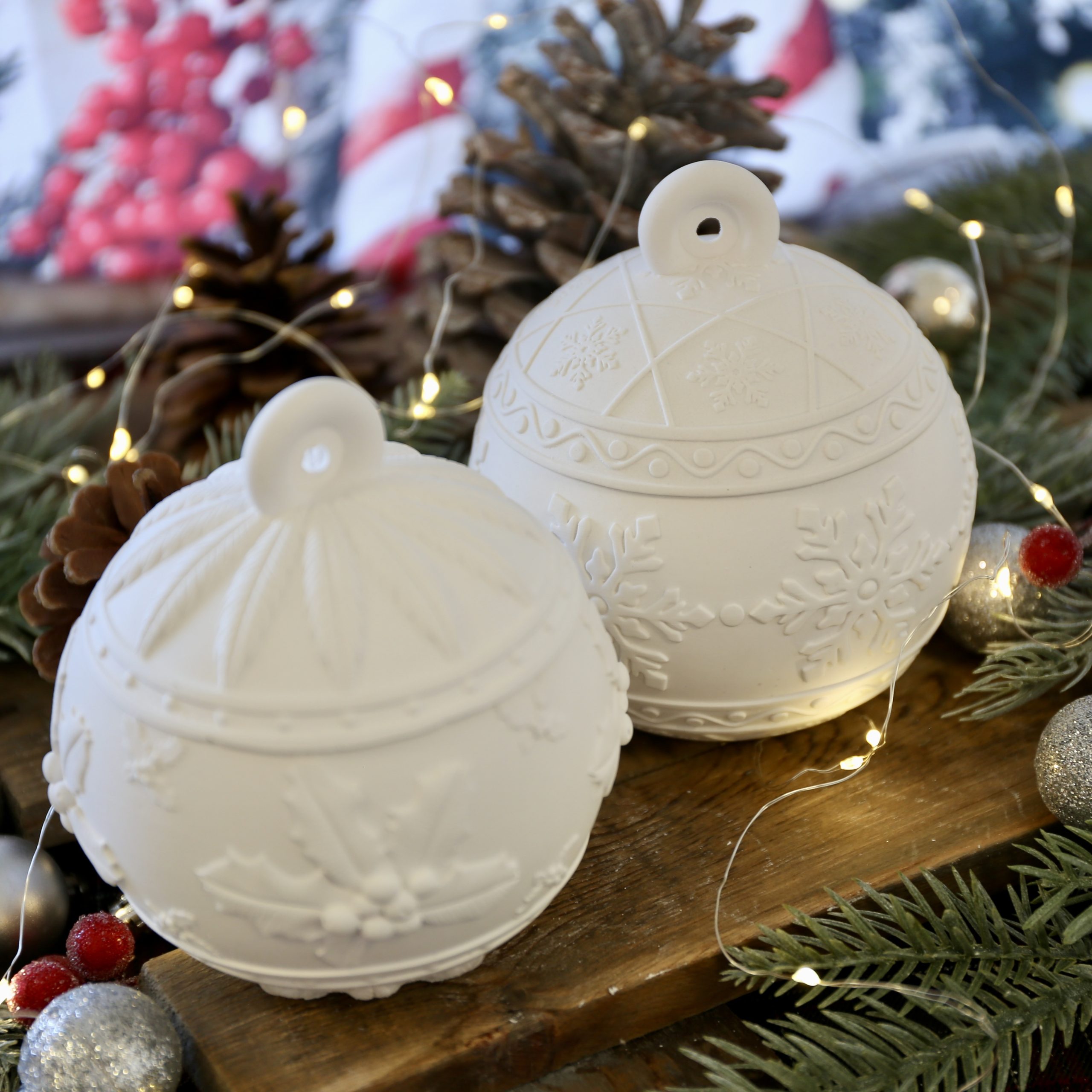 Silikon - Gießform - Wunderschöne Christbaumkugeln - Dose mit Deckel - Kerzengefäß - 6,8oz - mit Manschette - wähle aus 2 Varianten - offizieller Partner von Boowan Nicole – Bild 2