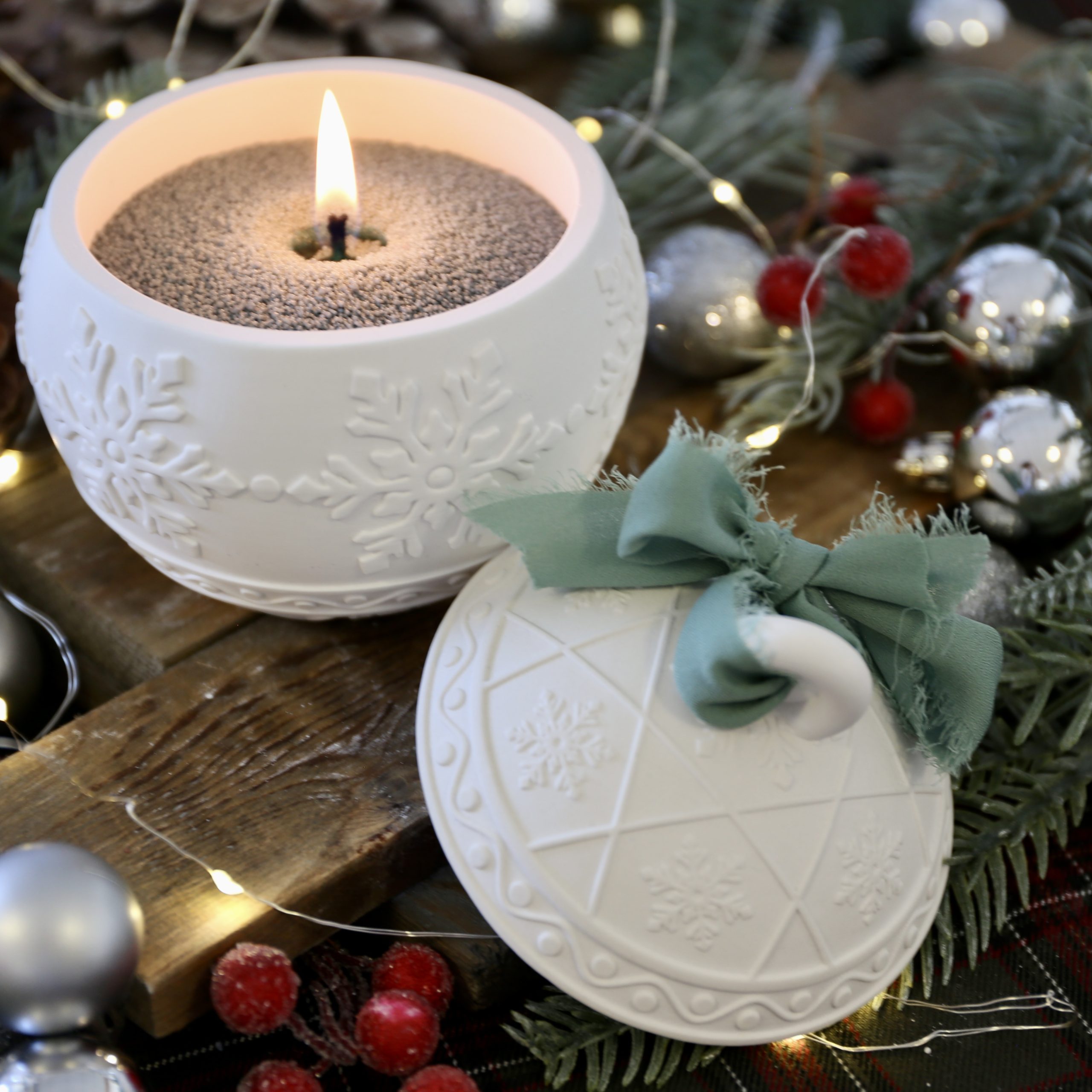 Silikon - Gießform - Wunderschöne Christbaumkugeln - Dose mit Deckel - Kerzengefäß - 6,8oz - mit Manschette - wähle aus 2 Varianten - offizieller Partner von Boowan Nicole – Bild 12