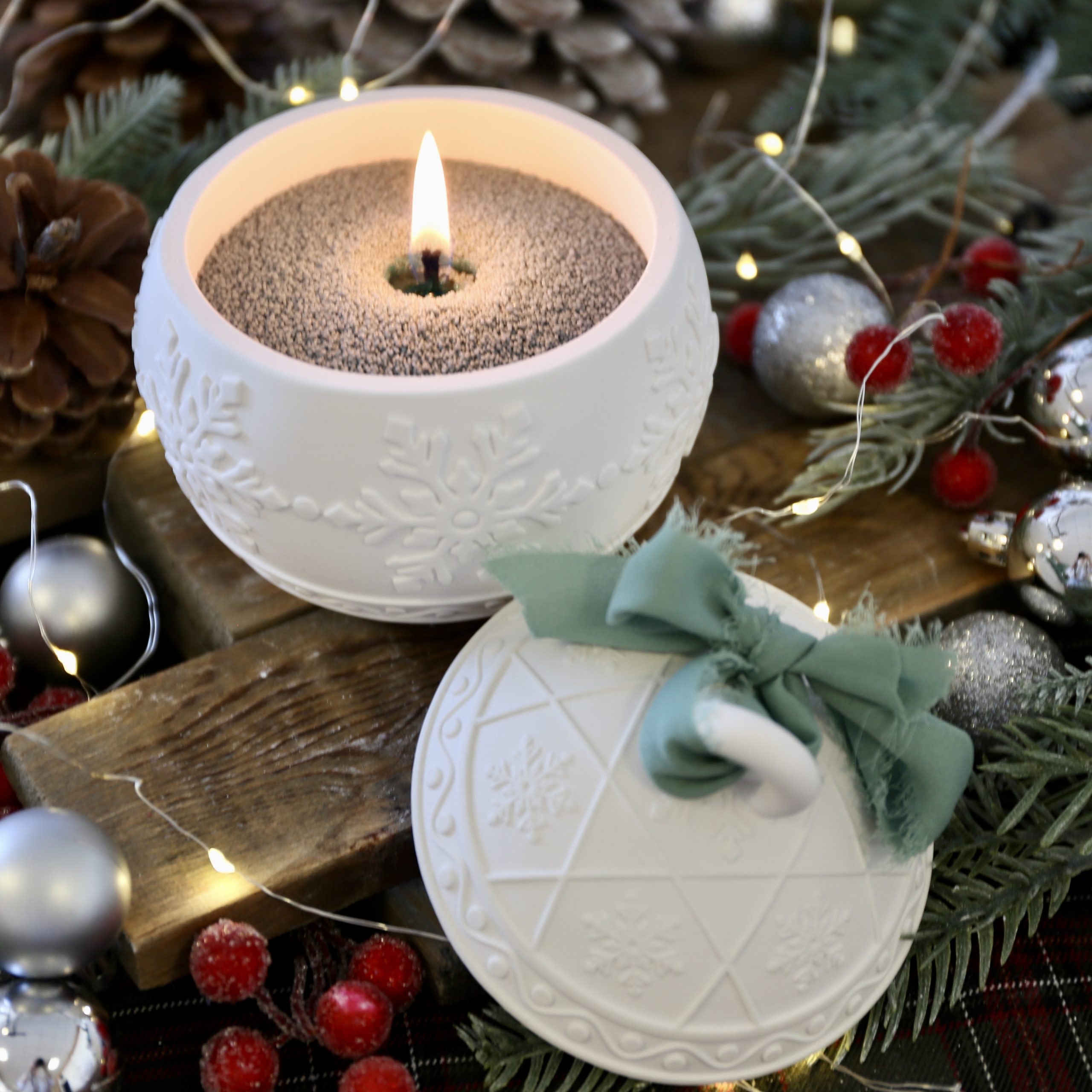 Silikon - Gießform - Wunderschöne Christbaumkugeln - Dose mit Deckel - Kerzengefäß - 6,8oz - mit Manschette - wähle aus 2 Varianten - offizieller Partner von Boowan Nicole – Bild 14