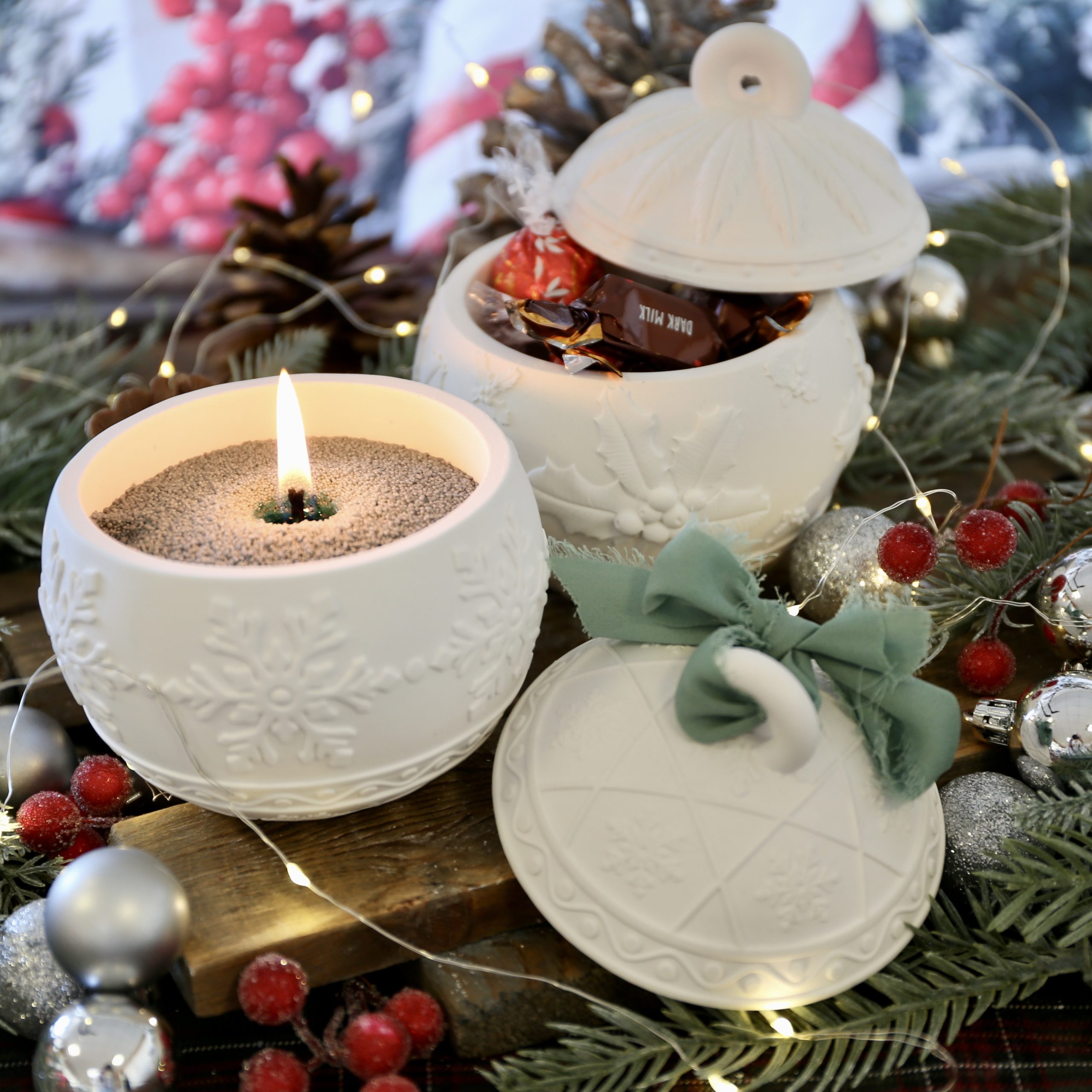 Silikon - Gießform - Wunderschöne Christbaumkugeln - Dose mit Deckel - Kerzengefäß - 6,8oz - mit Manschette - wähle aus 2 Varianten - offizieller Partner von Boowan Nicole – Bild 15