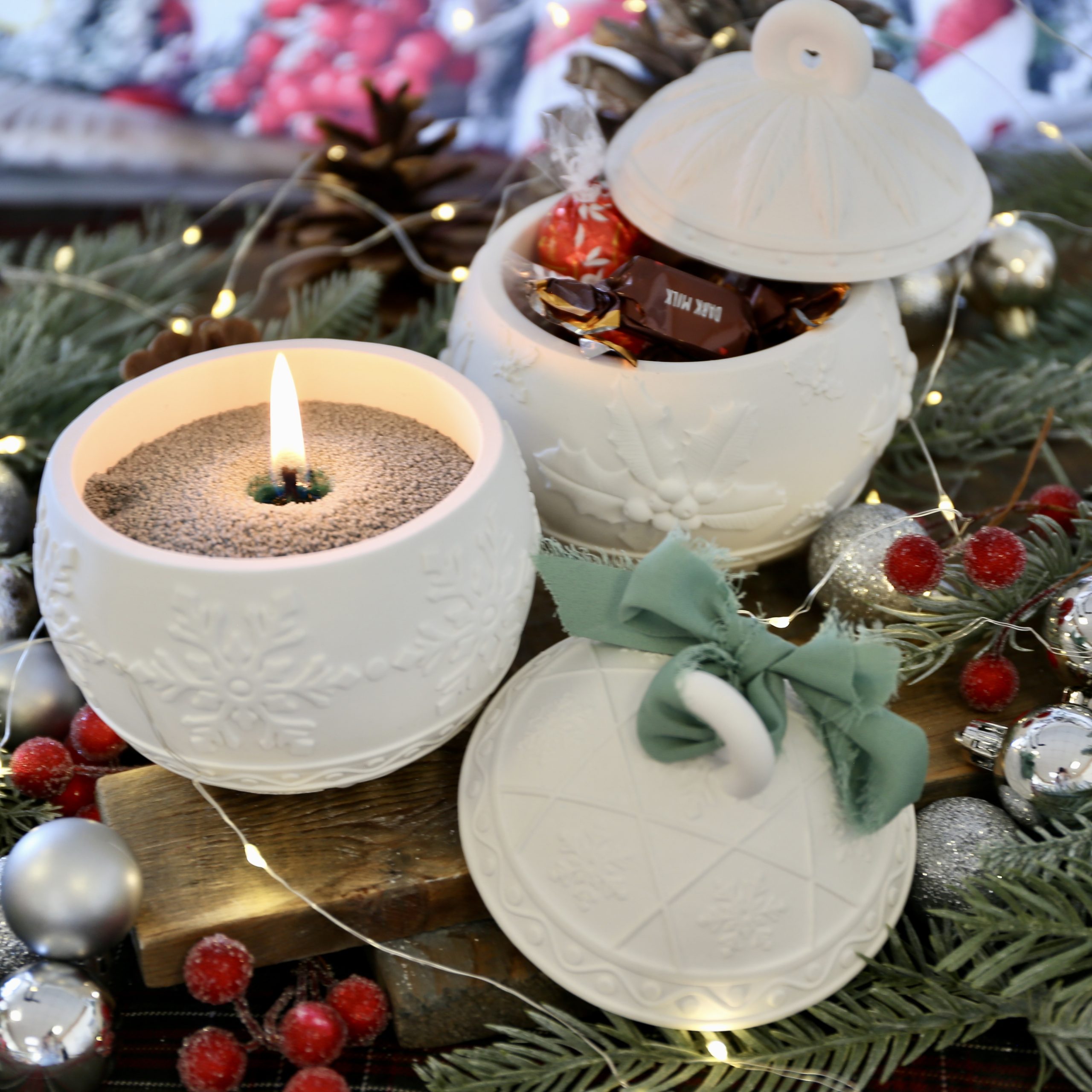 Silikon - Gießform - Wunderschöne Christbaumkugeln - Dose mit Deckel - Kerzengefäß - 6,8oz - mit Manschette - wähle aus 2 Varianten - offizieller Partner von Boowan Nicole – Bild 16