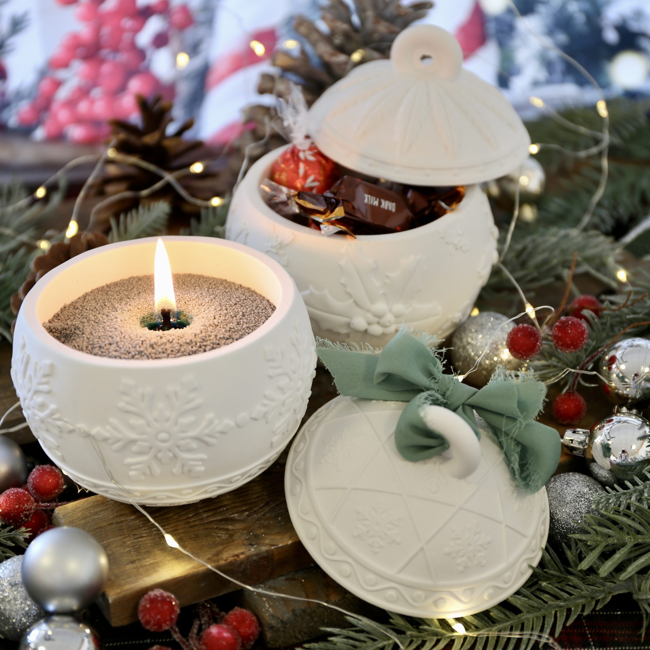 Silikon - Gießform - Wunderschöne Christbaumkugeln - Dose mit Deckel - Kerzengefäß - 6,8oz - mit Manschette - wähle aus 2 Varianten - offizieller Partner von Boowan Nicole – Bild 17