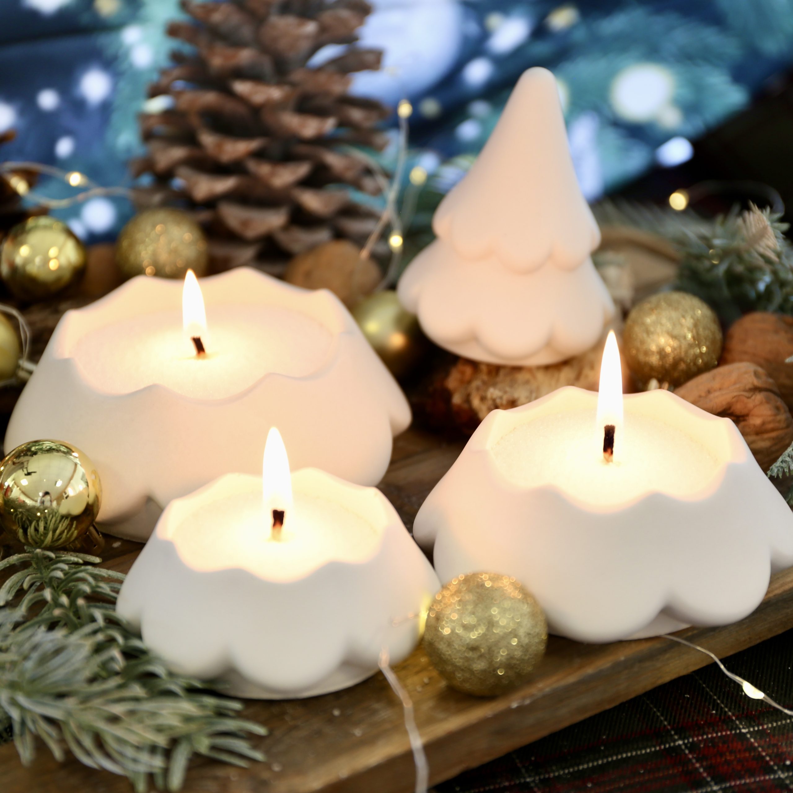 Silikon - Gießform - Zauberhafter Tannenbaum - Dose - 4 teilig - stapelbar - Kerzengefäß - offizieller Partner von Boowan Nicole – Bild 8