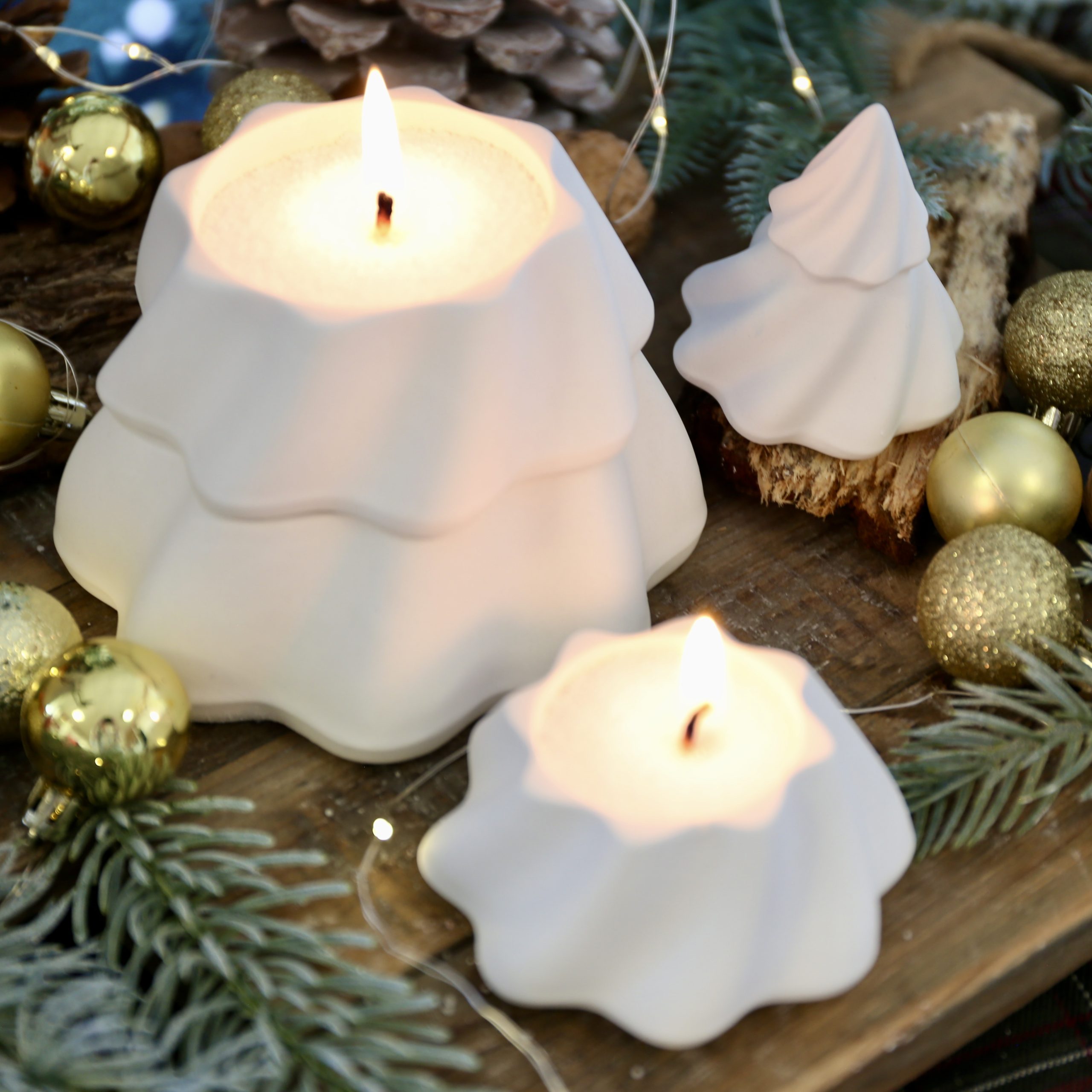 Silikon - Gießform - Mystischer Tannenbaum - 4 teilig - zum stapeln - Kerzenglas - Kerzengefäß - Set - offizieller Partner von Boowan Nicole – Bild 8