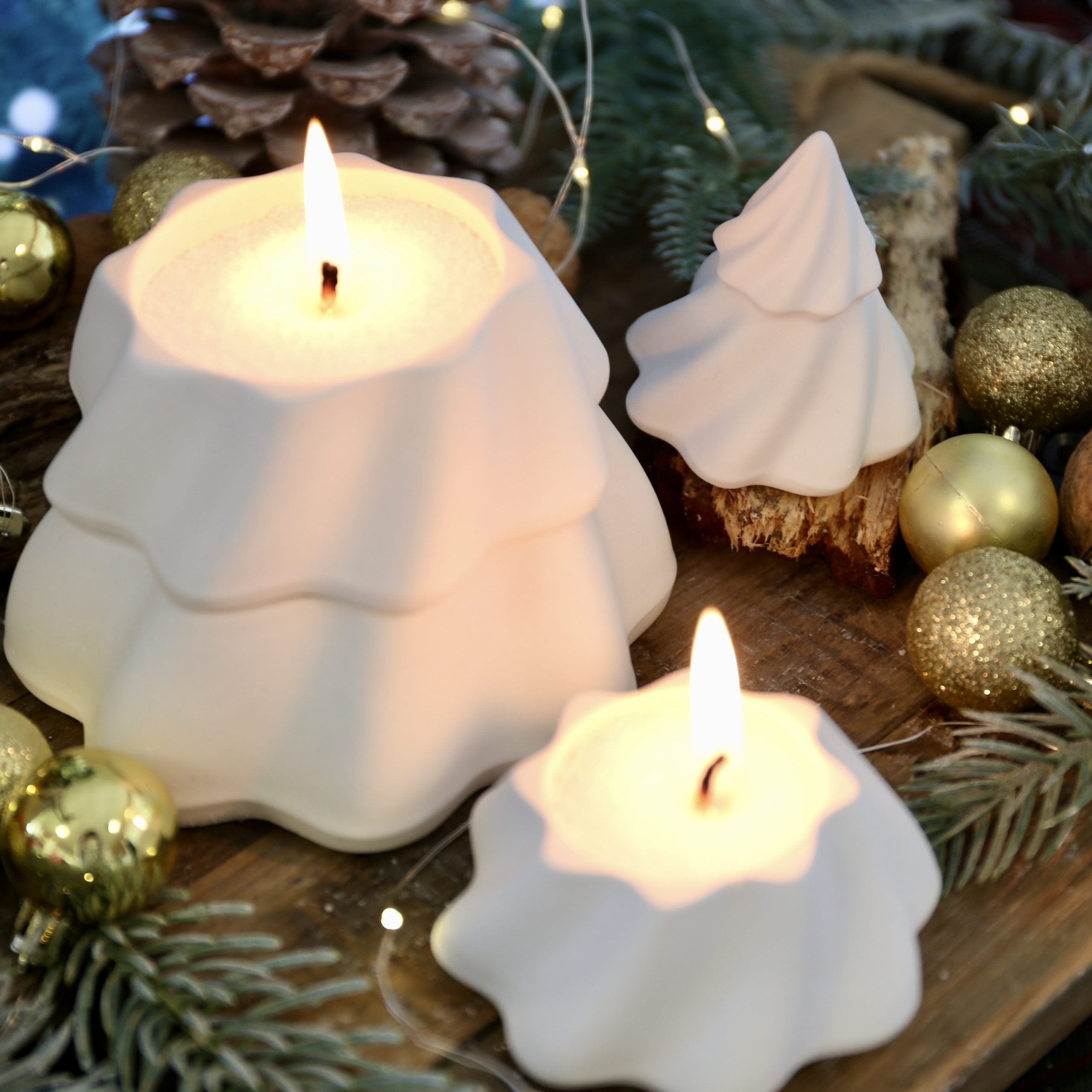 Silikon - Gießform - Mystischer Tannenbaum - 4 teilig - zum stapeln - Kerzenglas - Kerzengefäß - Set - offizieller Partner von Boowan Nicole – Bild 7