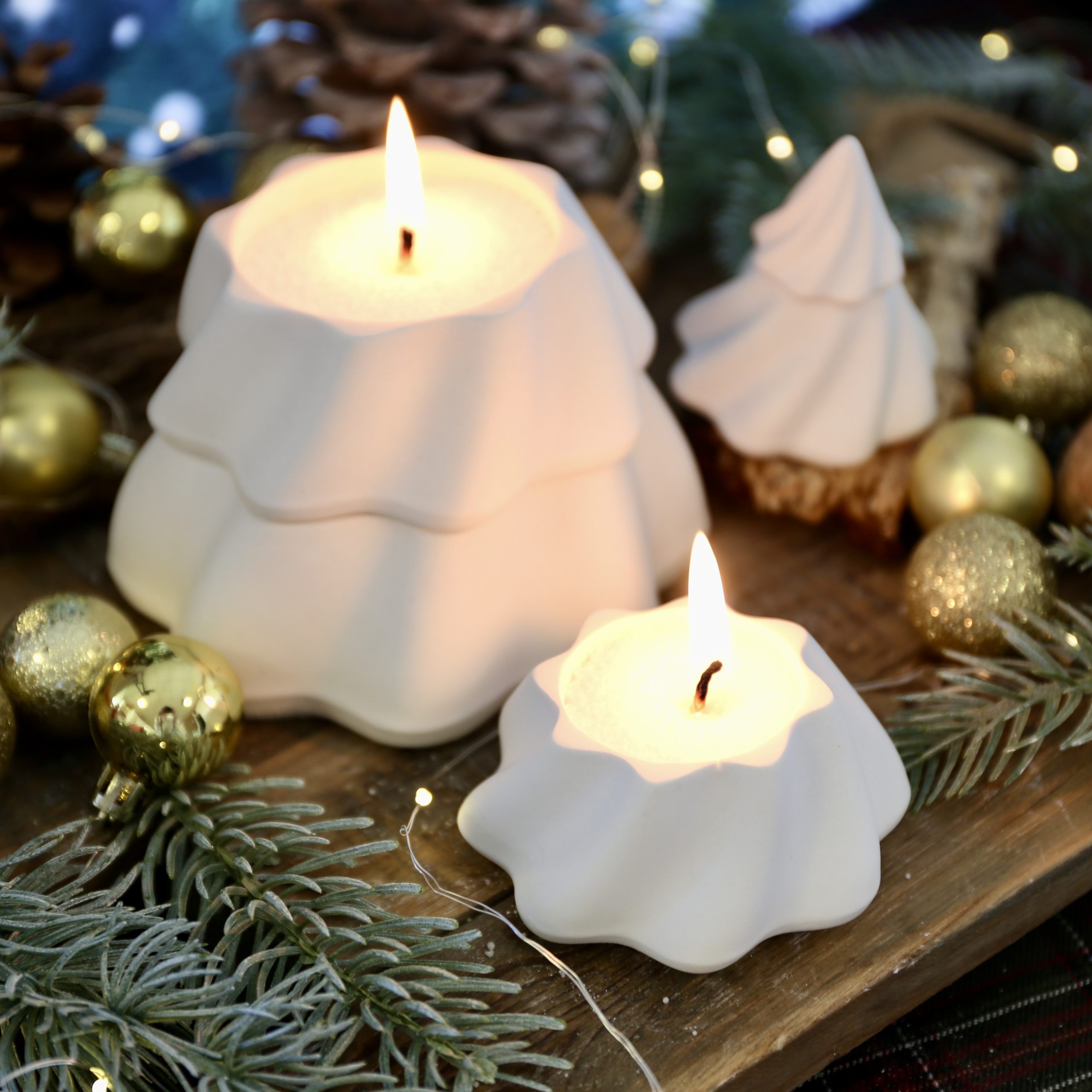 Silikon - Gießform - Mystischer Tannenbaum - 4 teilig - zum stapeln - Kerzenglas - Kerzengefäß - Set - offizieller Partner von Boowan Nicole – Bild 6