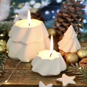 Silikon - Gießform - Mystischer Tannenbaum - 4 teilig - zum stapeln - Kerzenglas - Kerzengefäß - Set - offizieller Partner von Boowan Nicole