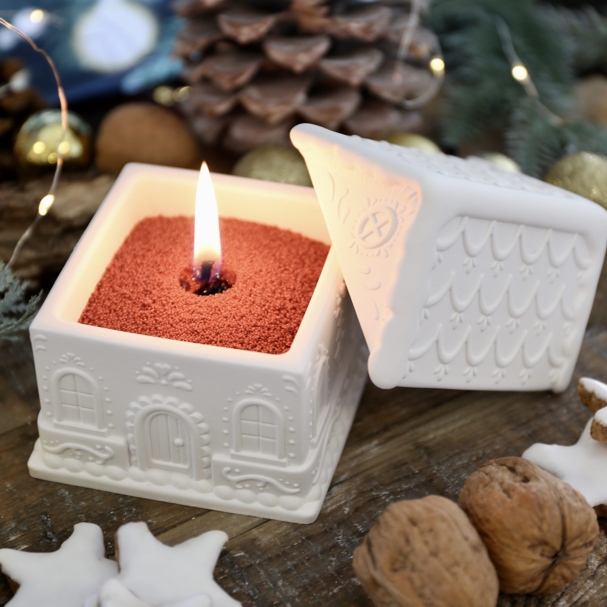 Silikon - Gießform - Lebkuchenhäuser - Dose - Kerzengefäß - 3oz / 7oz / 9oz - mit Manschette - offizieller Partner von Boowan Nicole – Bild 14