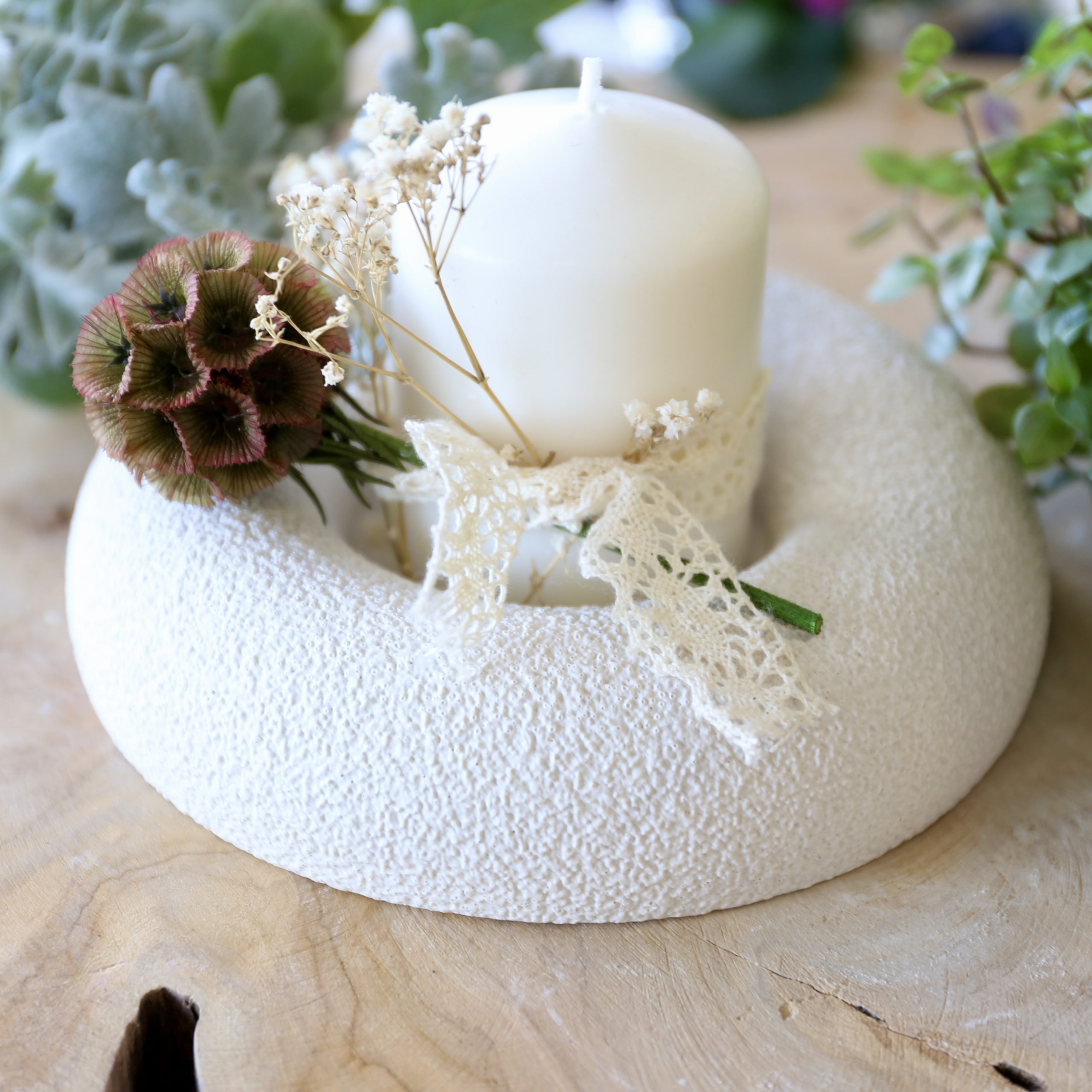 Silikon - Gießform - Kerzenteller - dicker Rand - 2 Varianten - für Stumpenkerze oder Teelicht – Bild 6