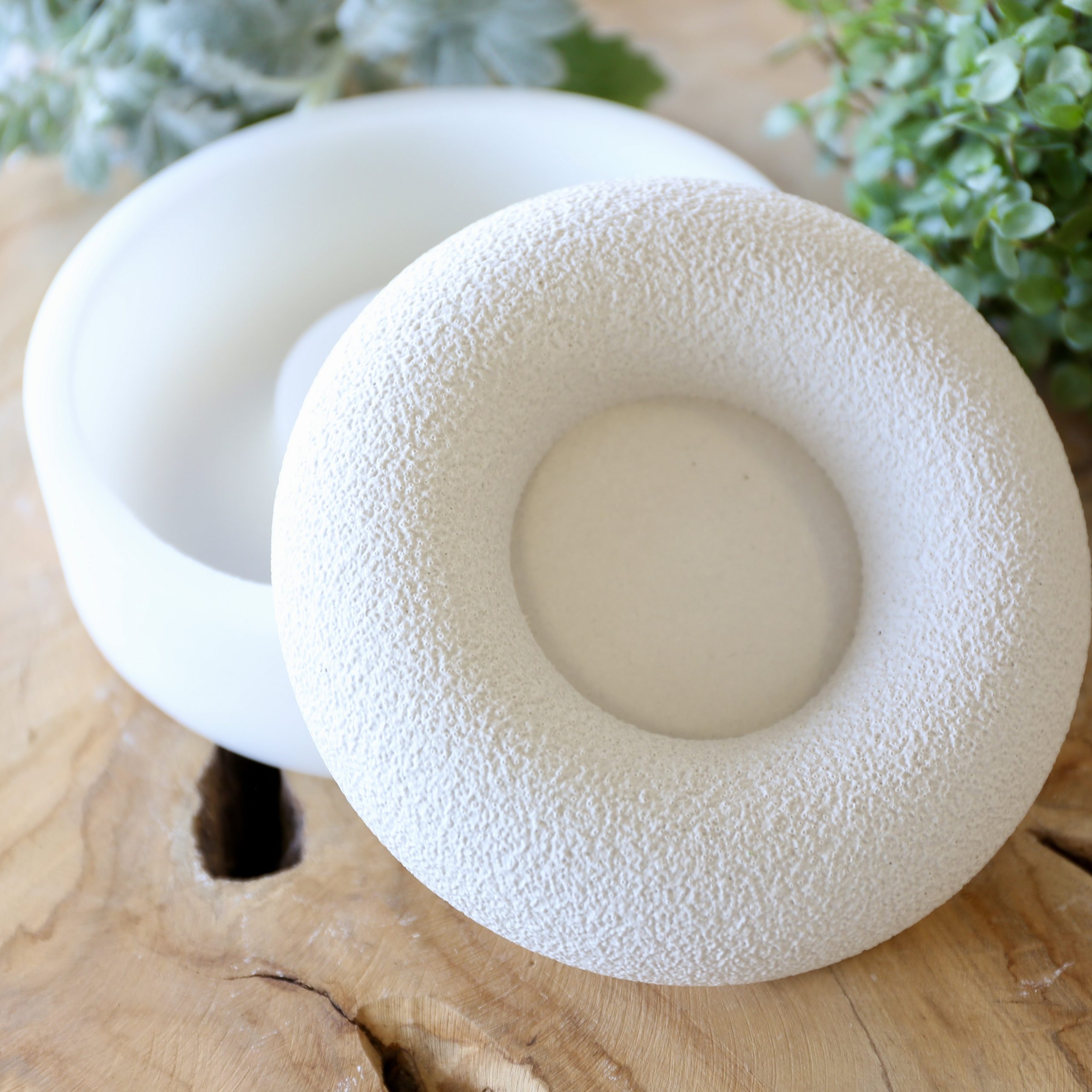 Silikon - Gießform - Kerzenteller - dicker Rand - 2 Varianten - für Stumpenkerze oder Teelicht – Bild 8