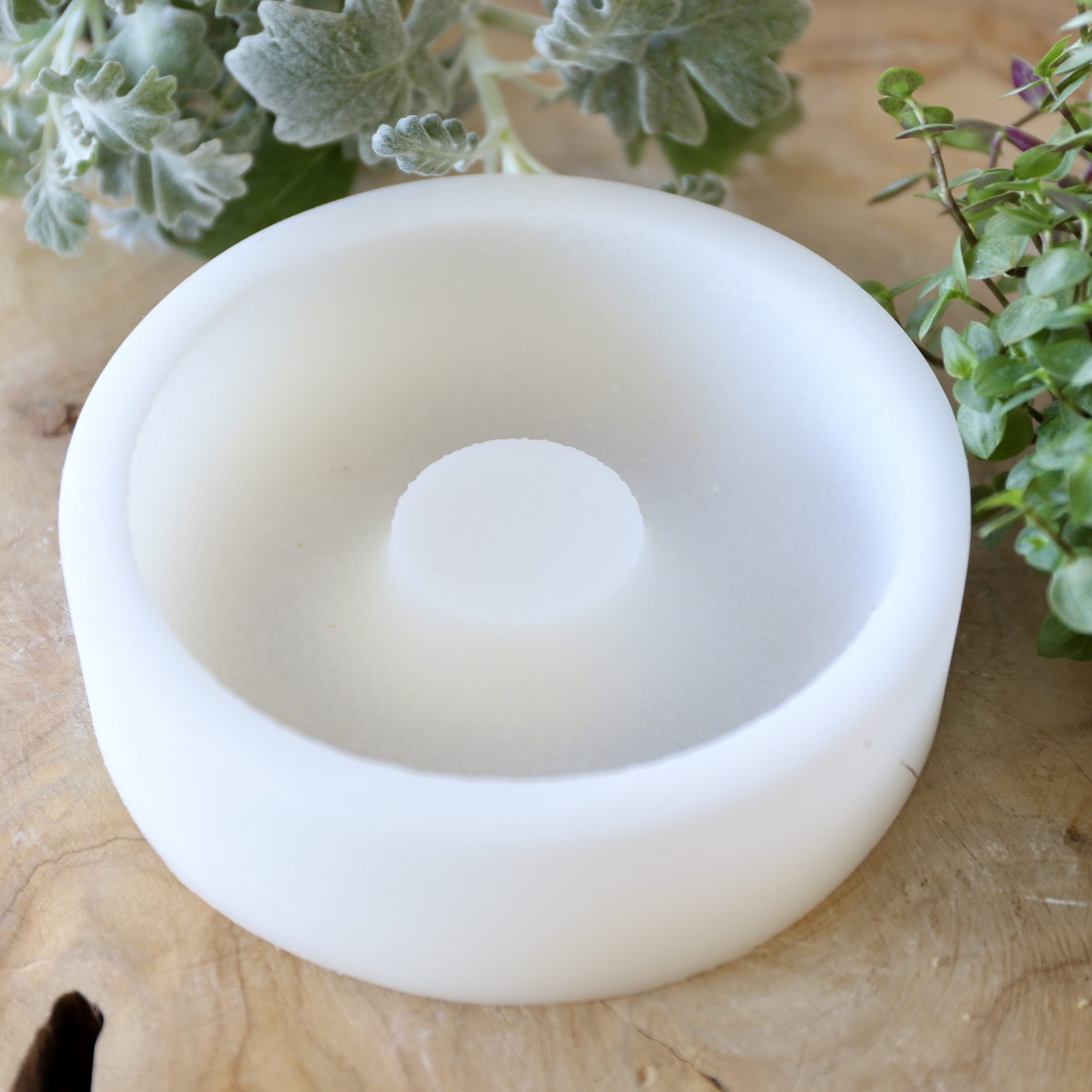 Silikon - Gießform - Kerzenteller - dicker Rand - 2 Varianten - für Stumpenkerze oder Teelicht – Bild 15