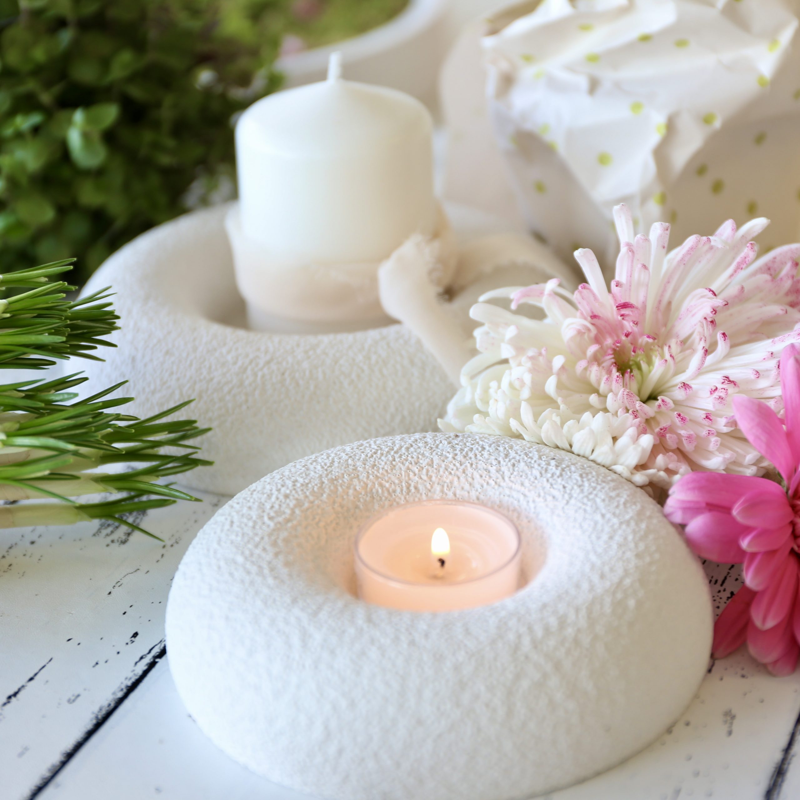 Silikon - Gießform - Kerzenteller - dicker Rand - 2 Varianten - für Stumpenkerze oder Teelicht – Bild 17