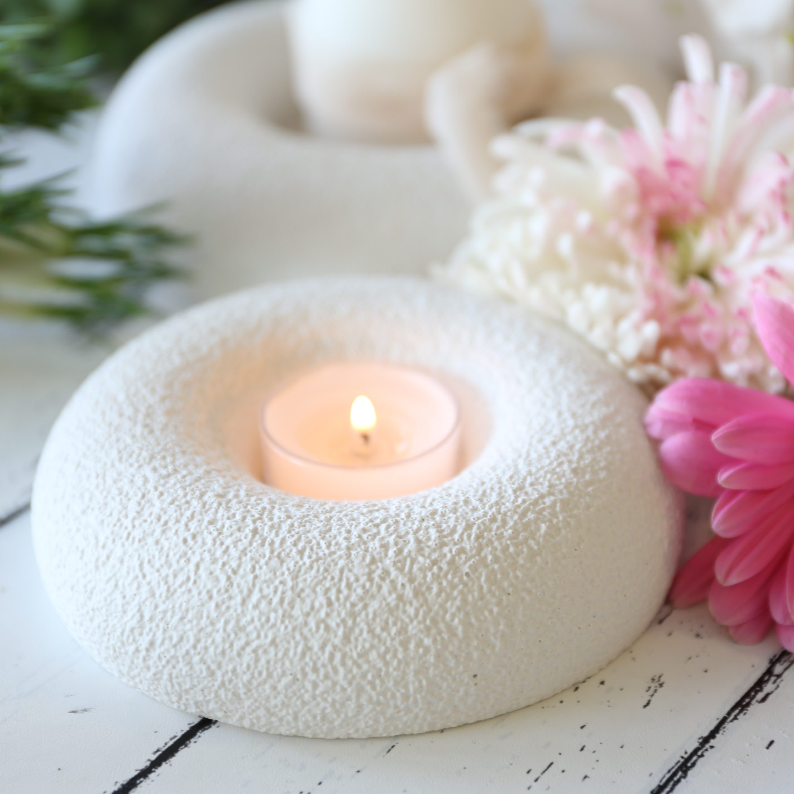 Silikon - Gießform - Kerzenteller - dicker Rand - 2 Varianten - für Stumpenkerze oder Teelicht – Bild 20