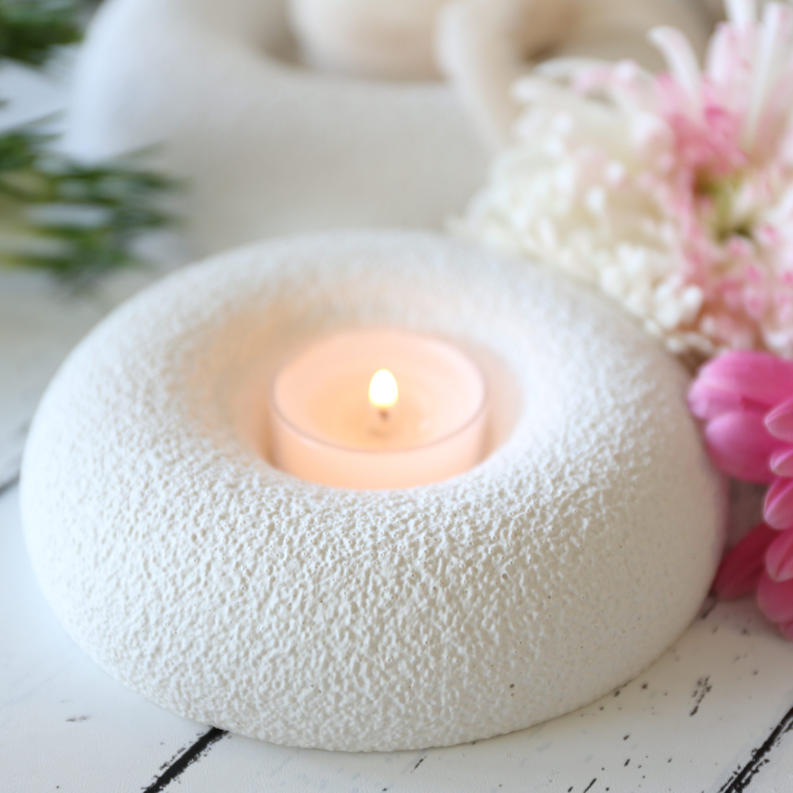 Silikon - Gießform - Kerzenteller - dicker Rand - 2 Varianten - für Stumpenkerze oder Teelicht – Bild 21