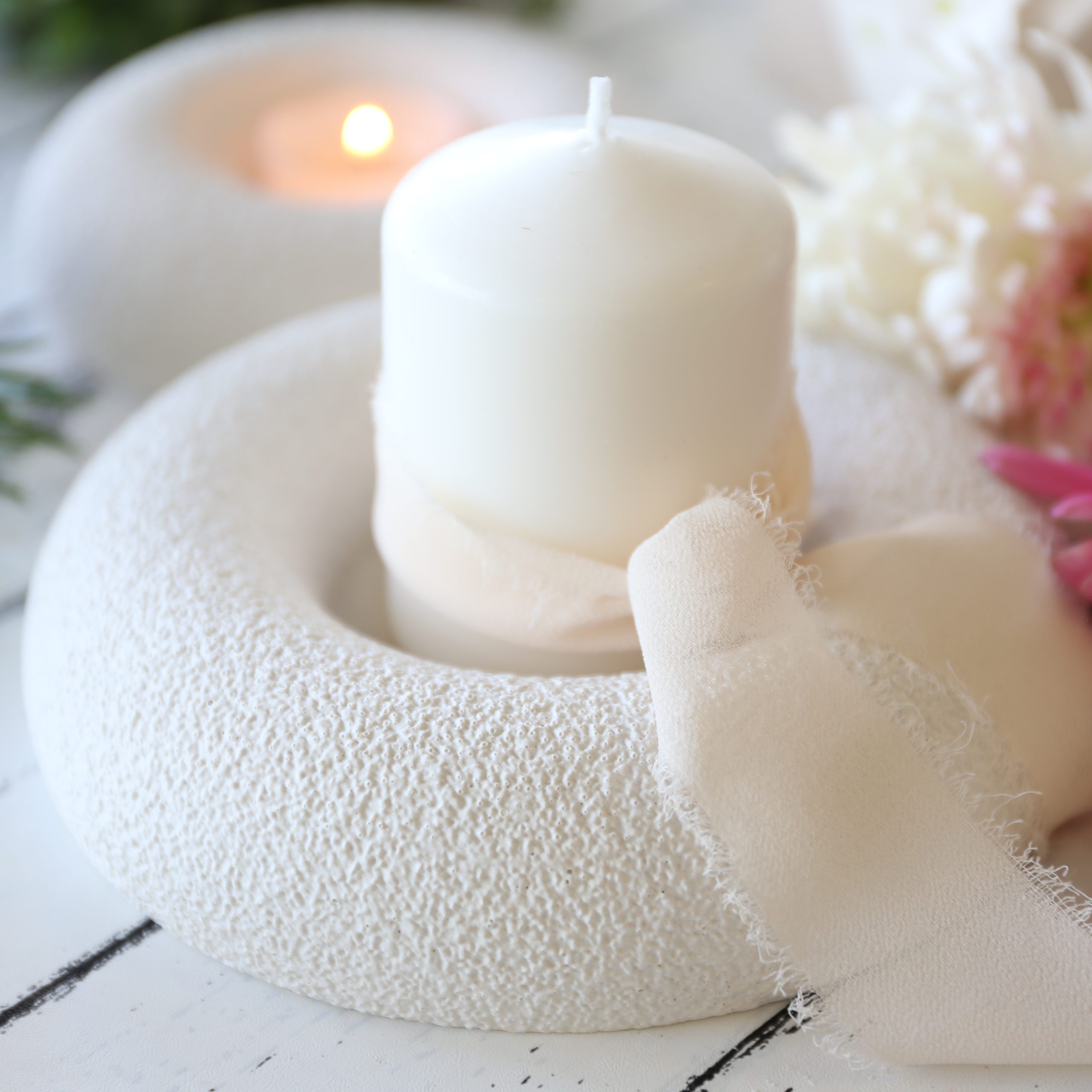 Silikon - Gießform - Kerzenteller - dicker Rand - 2 Varianten - für Stumpenkerze oder Teelicht – Bild 22