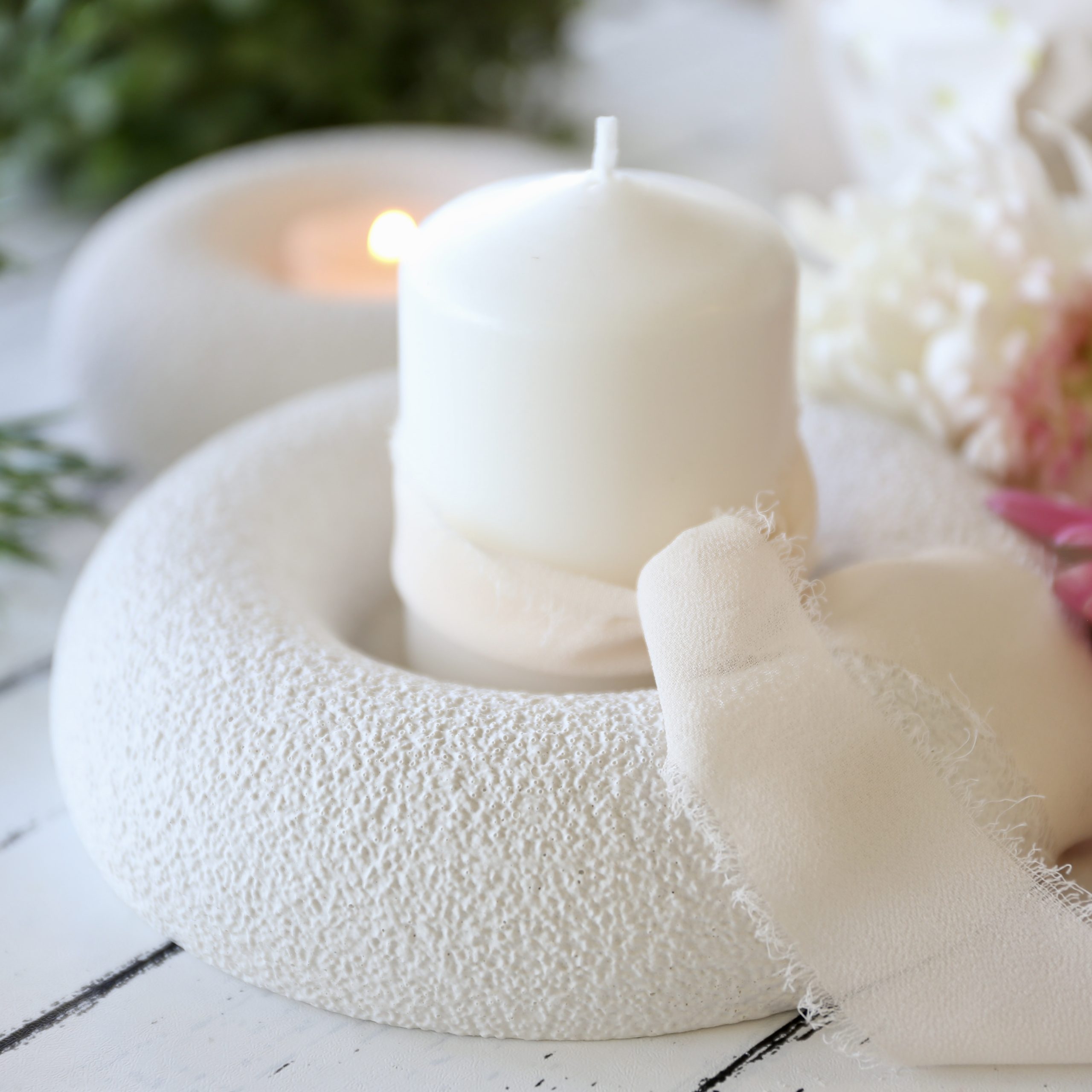 Silikon - Gießform - Kerzenteller - dicker Rand - 2 Varianten - für Stumpenkerze oder Teelicht – Bild 24