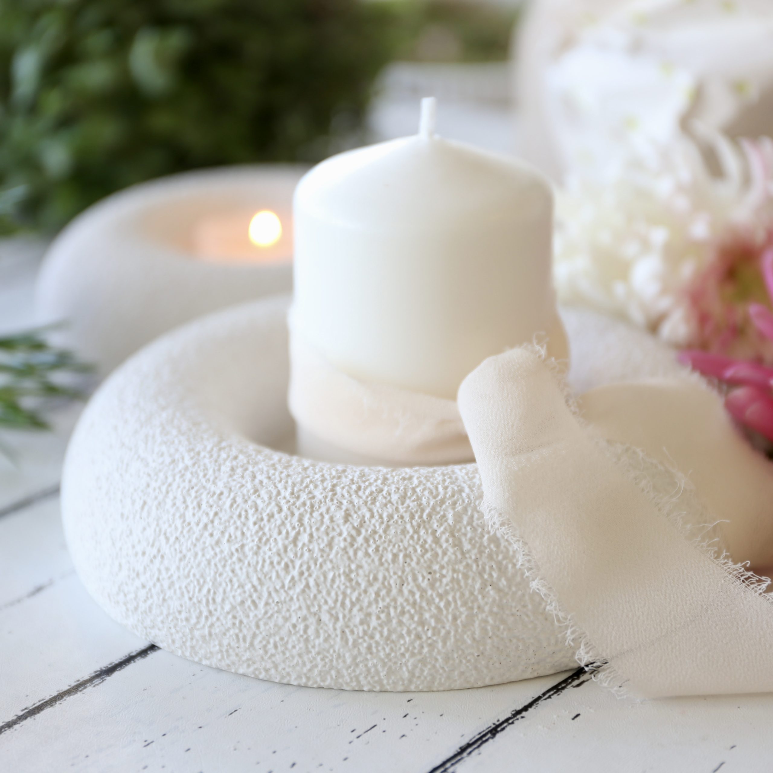 Silikon - Gießform - Kerzenteller - dicker Rand - 2 Varianten - für Stumpenkerze oder Teelicht – Bild 25