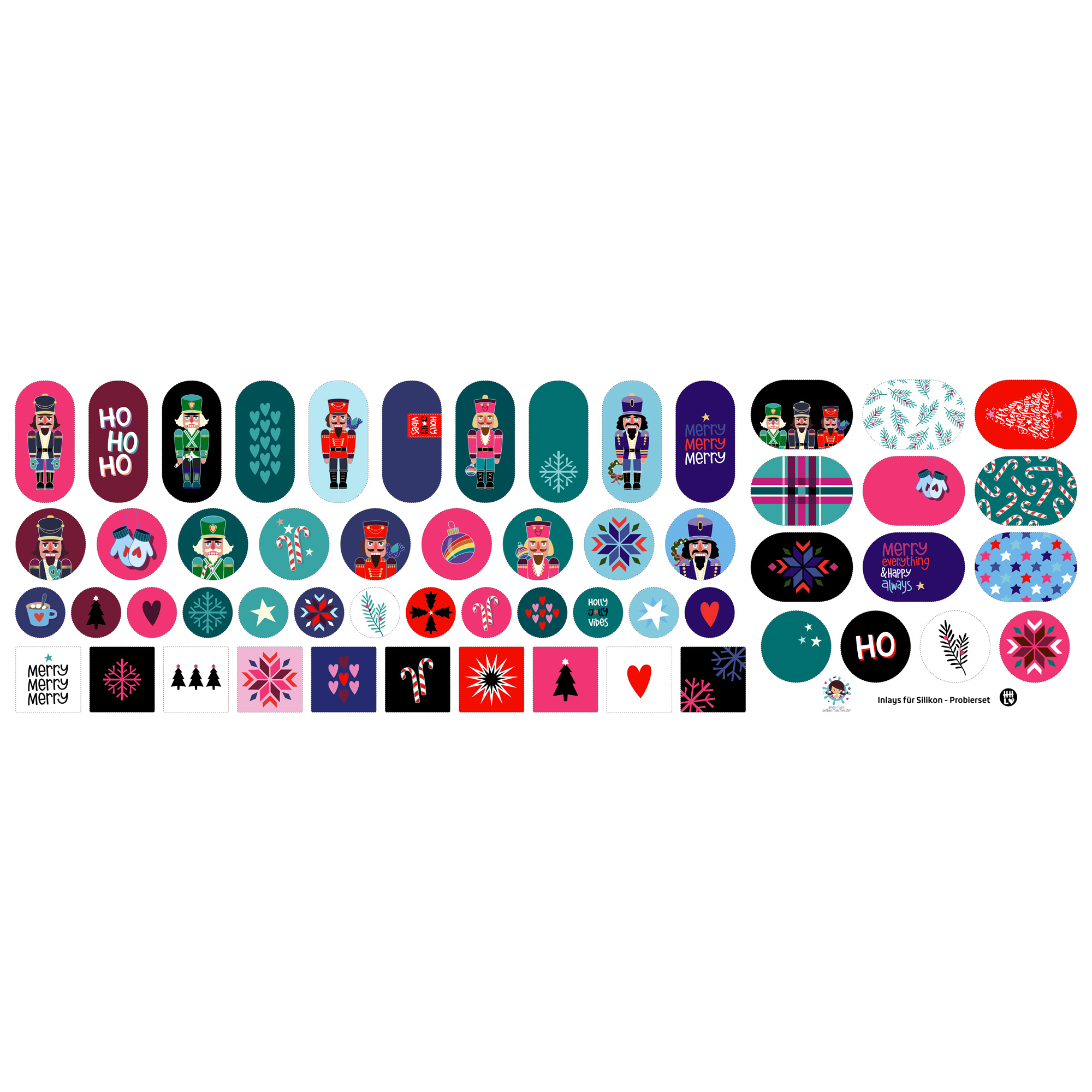 Outdoorstoff - Nutcracker - Inlays für Silikon - Probierset - Hamburger Liebe - abby and amy – Bild 3