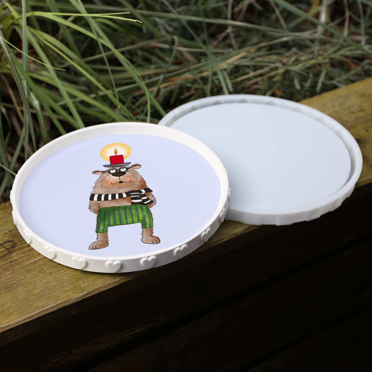 Outdoorstoff - Winterliebe - Inlays für Silikon - Dekoteller - Tablett und Probier Set - wählbar aus 4 Größen - ela ideen - abby and amy – Bild 10