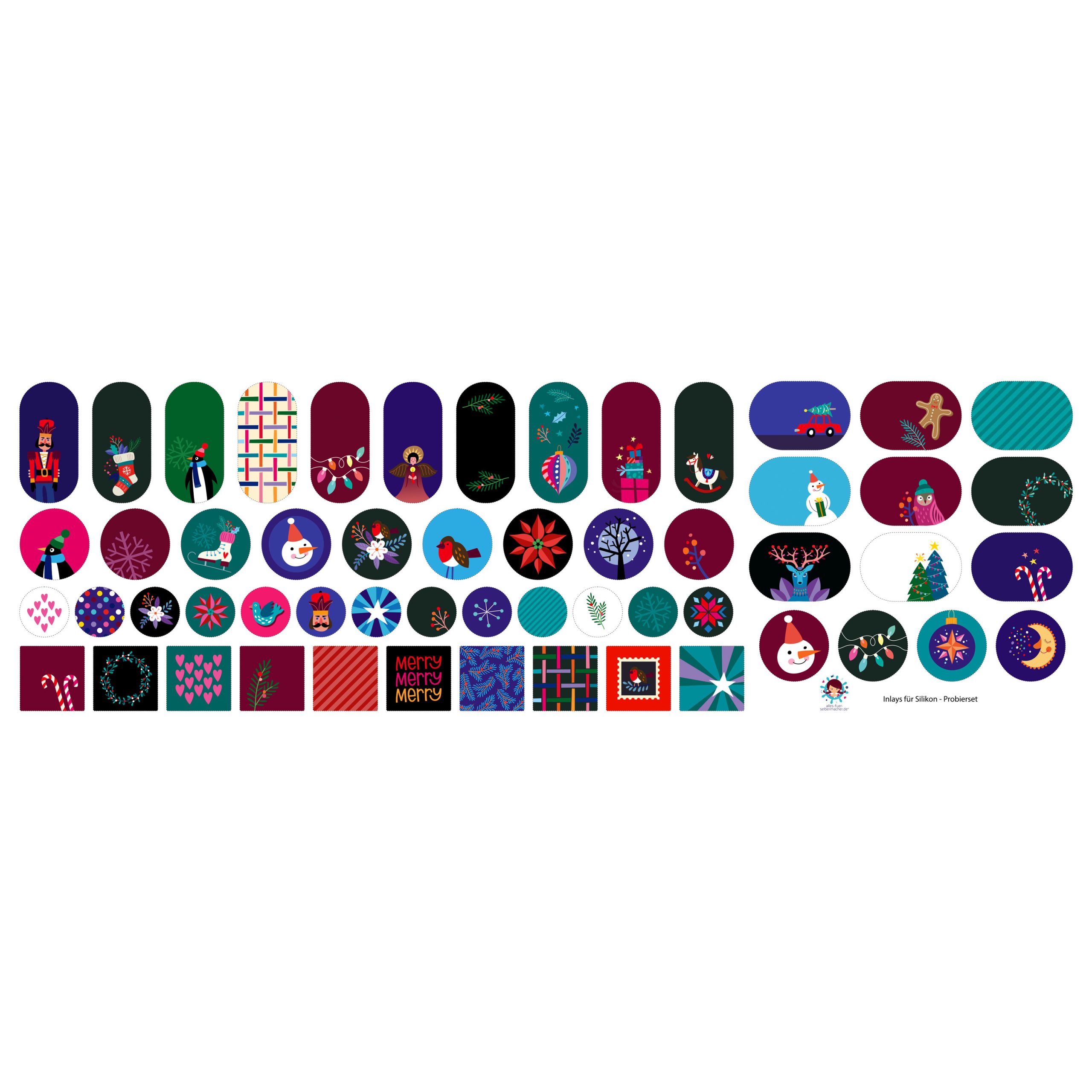 Outdoorstoff - Xmas - Inlays für Silikon - Probierset - Hamburger Liebe - abby and amy – Bild 3
