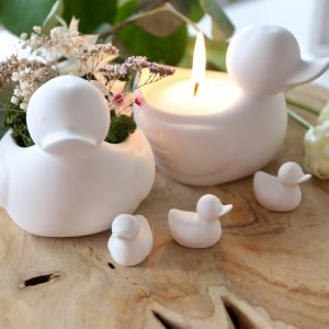 Silikon - Gießform - Pflanztopf / Dekoschale - Ente und Entenküken - wähle aus 2 Optionen