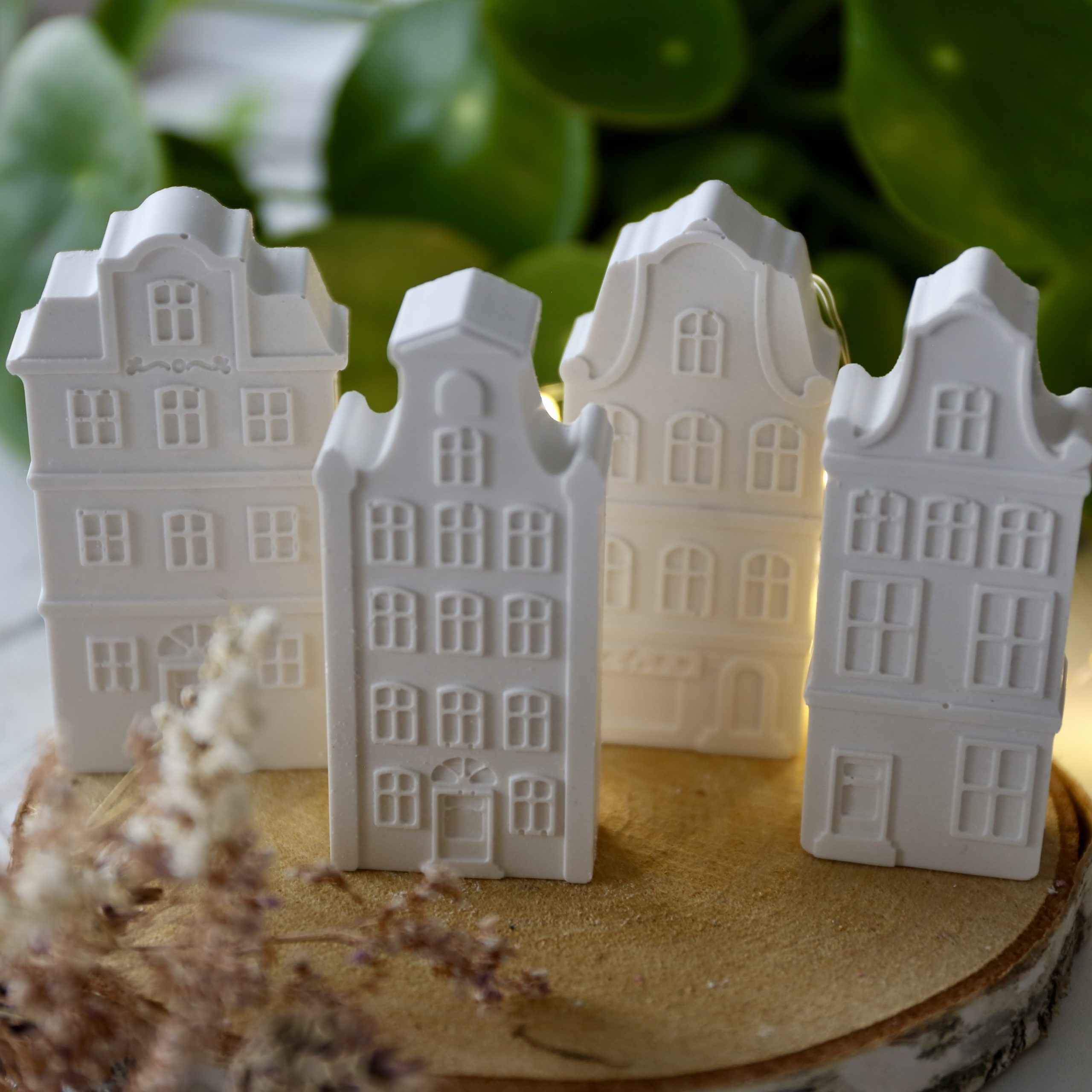 Silikon - Gießform - Grachtenhäuser - Haus - Multiform für 4 Häuser – Bild 2