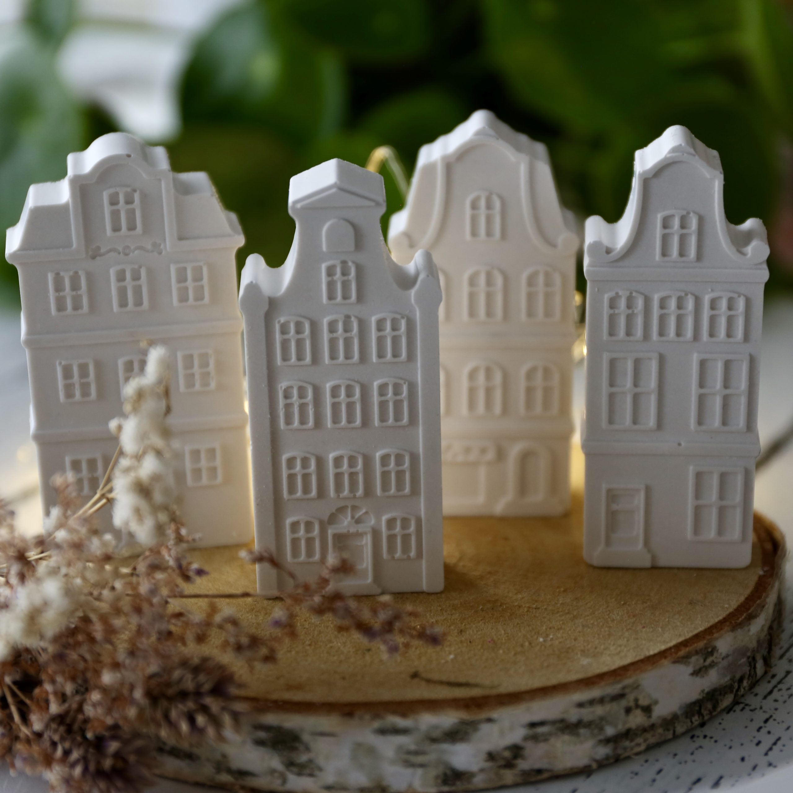 Silikon - Gießform - Grachtenhäuser - Haus - Multiform für 4 Häuser – Bild 4