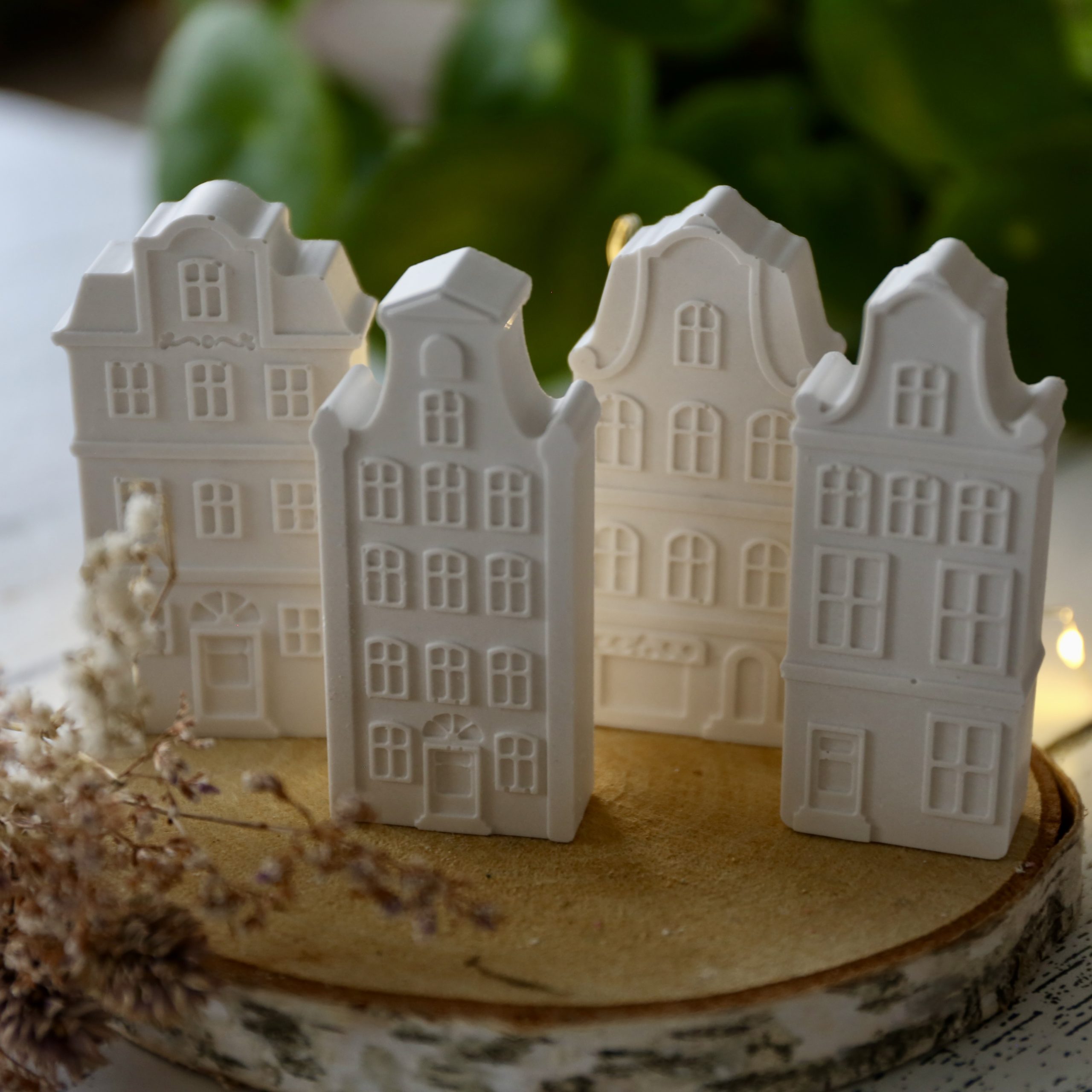 Silikon - Gießform - Grachtenhäuser - Haus - Multiform für 4 Häuser – Bild 5