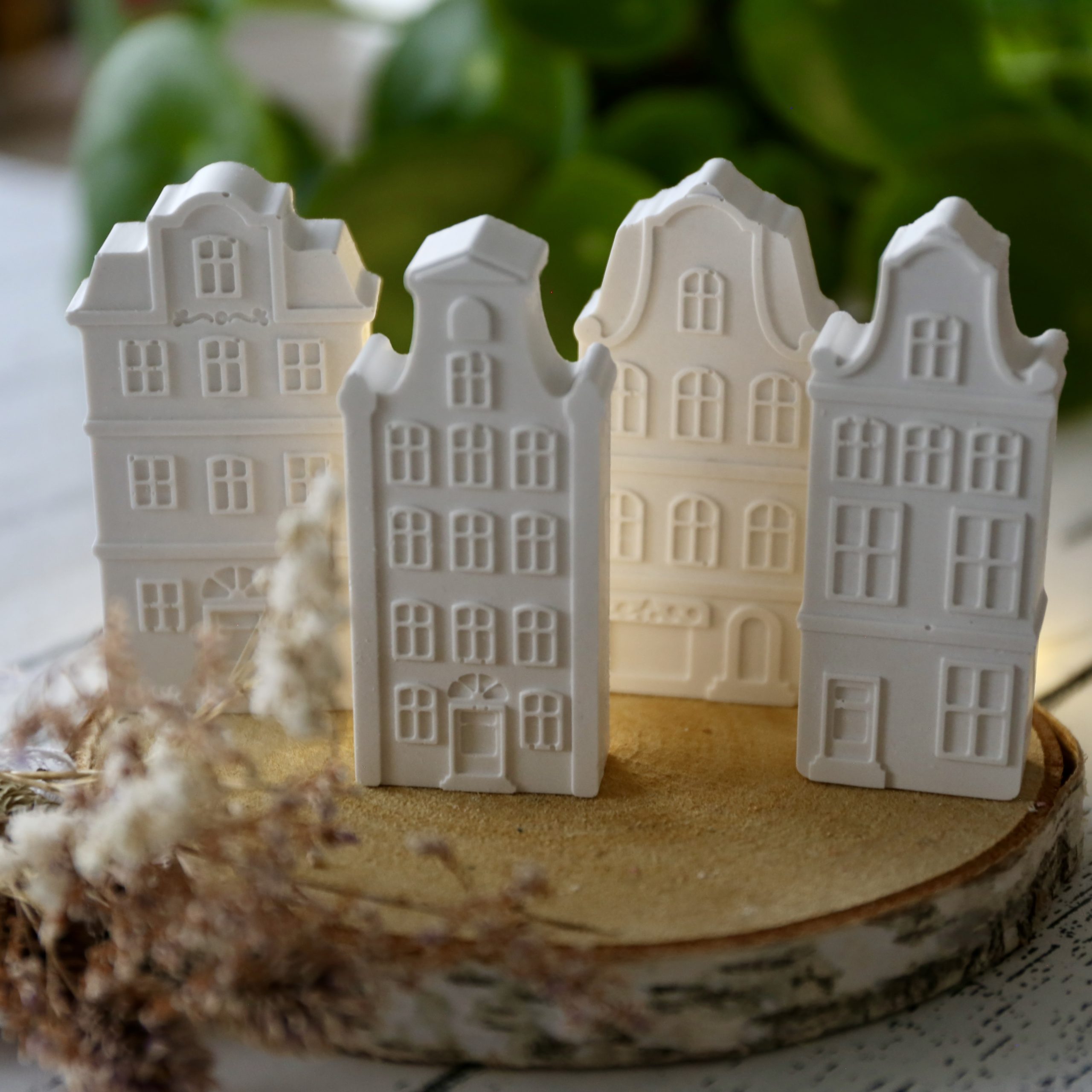 Silikon - Gießform - Grachtenhäuser - Haus - Multiform für 4 Häuser – Bild 6