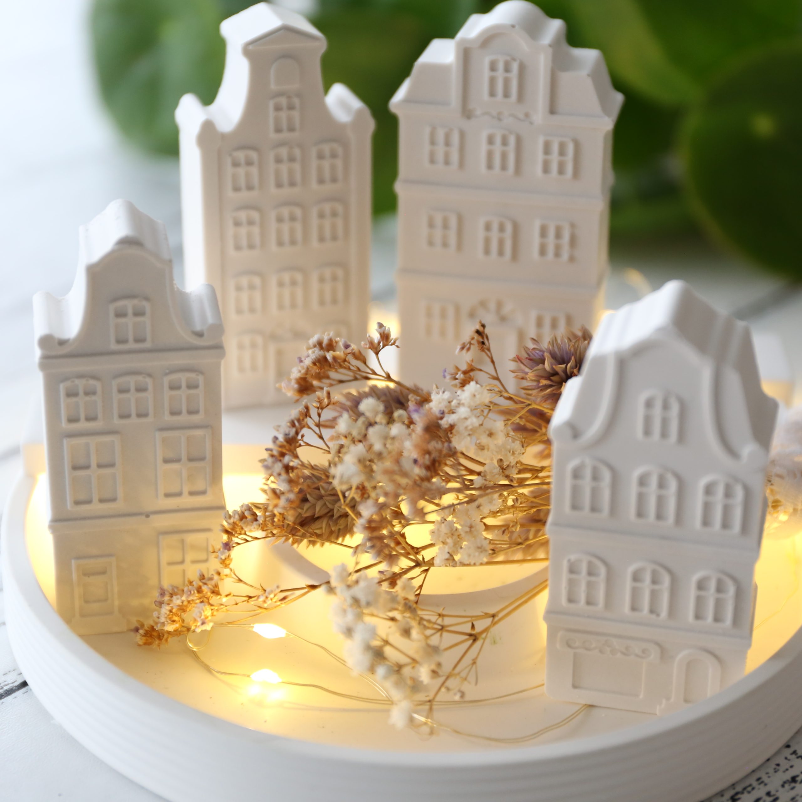 Silikon - Gießform - Grachtenhäuser - Haus - Multiform für 4 Häuser – Bild 7