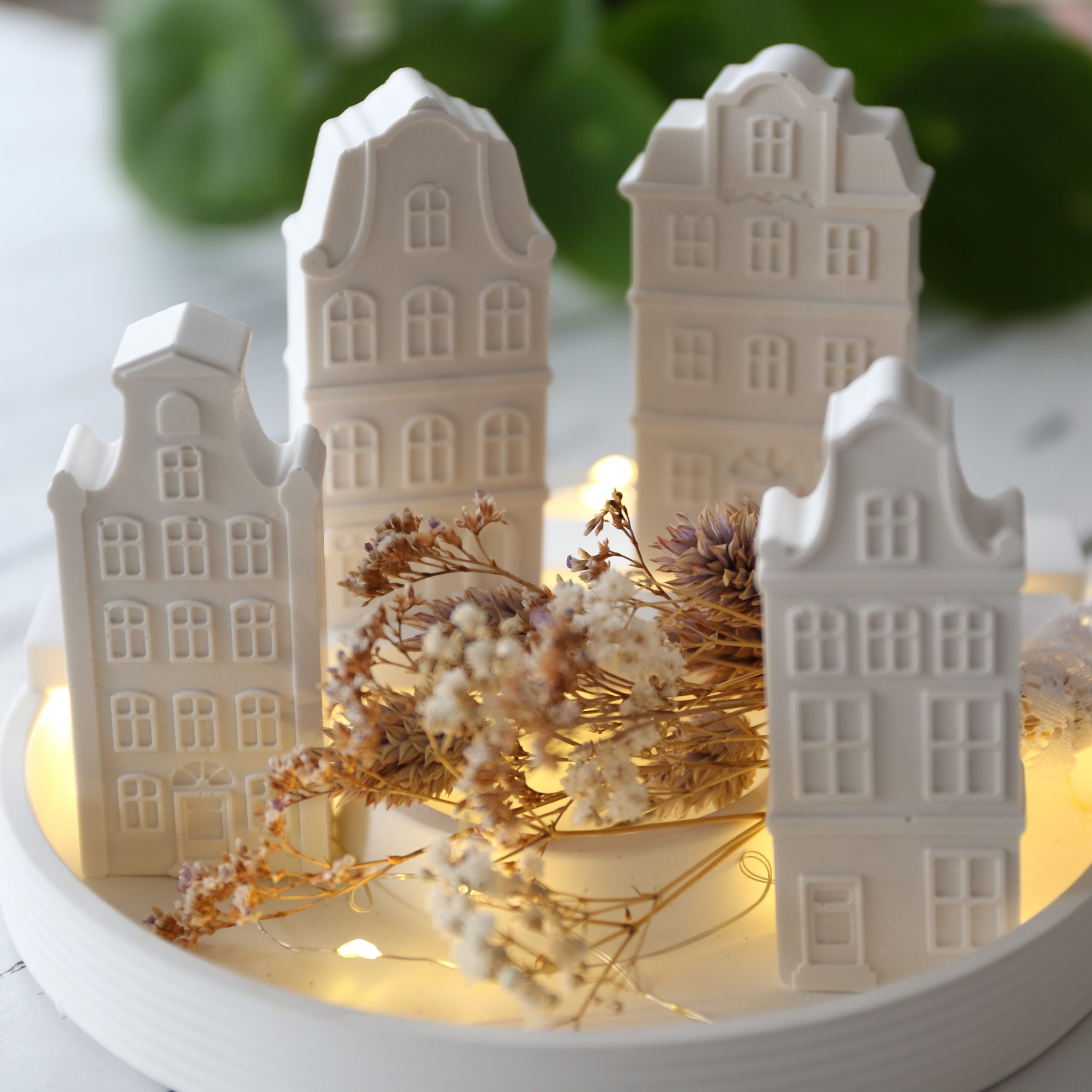 Silikon - Gießform - Grachtenhäuser - Haus - Multiform für 4 Häuser – Bild 10