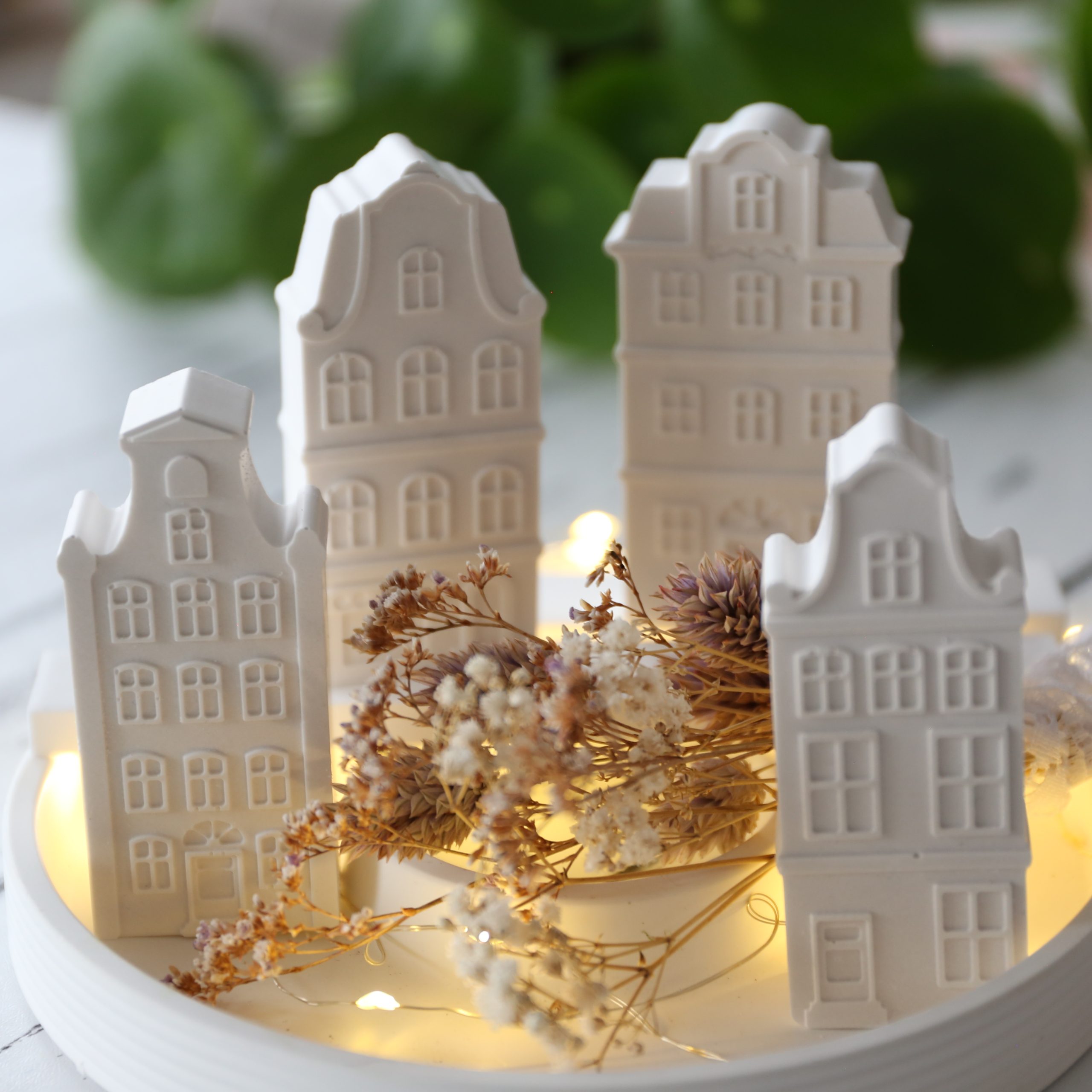 Silikon - Gießform - Grachtenhäuser - Haus - Multiform für 4 Häuser – Bild 11