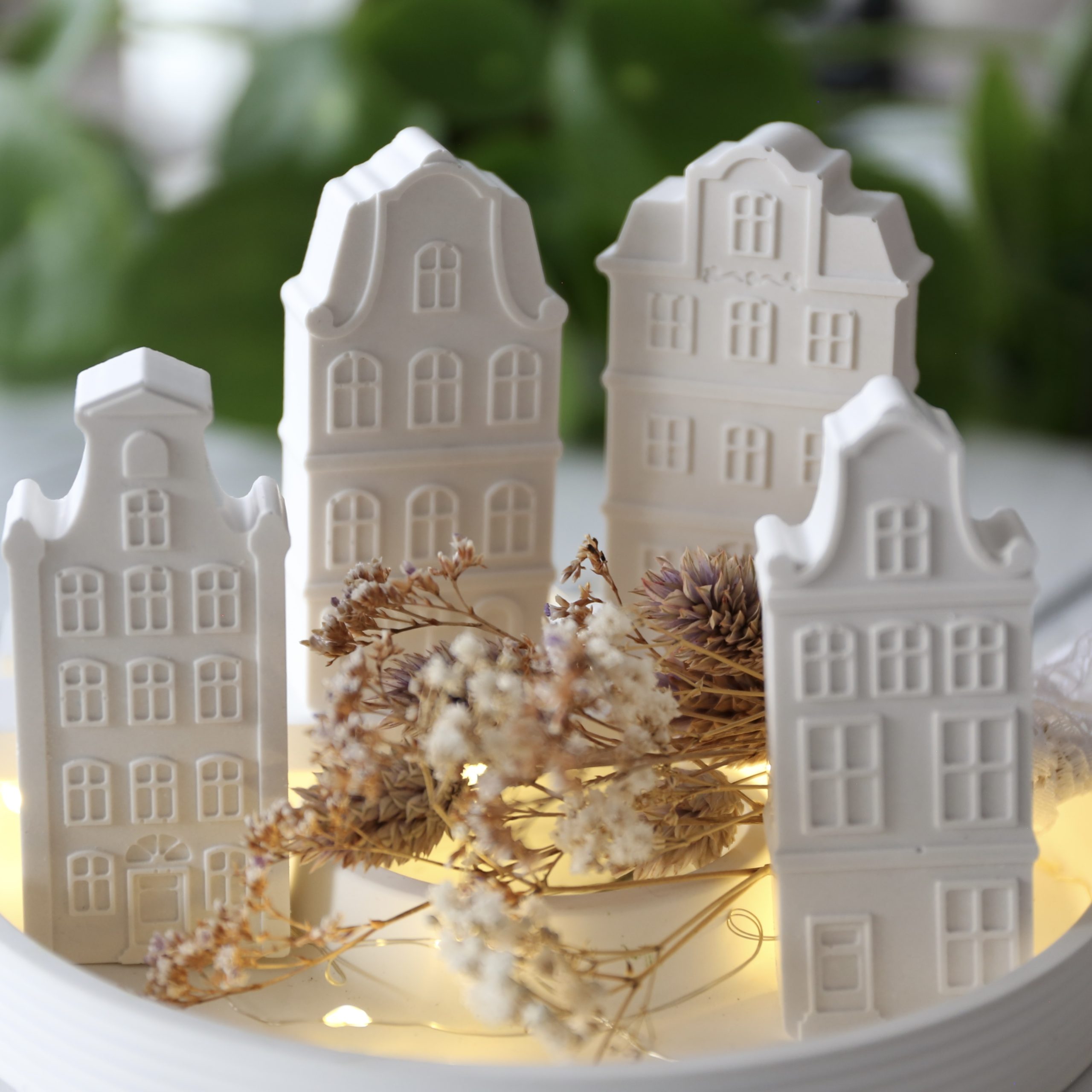 Silikon - Gießform - Grachtenhäuser - Haus - Multiform für 4 Häuser – Bild 12