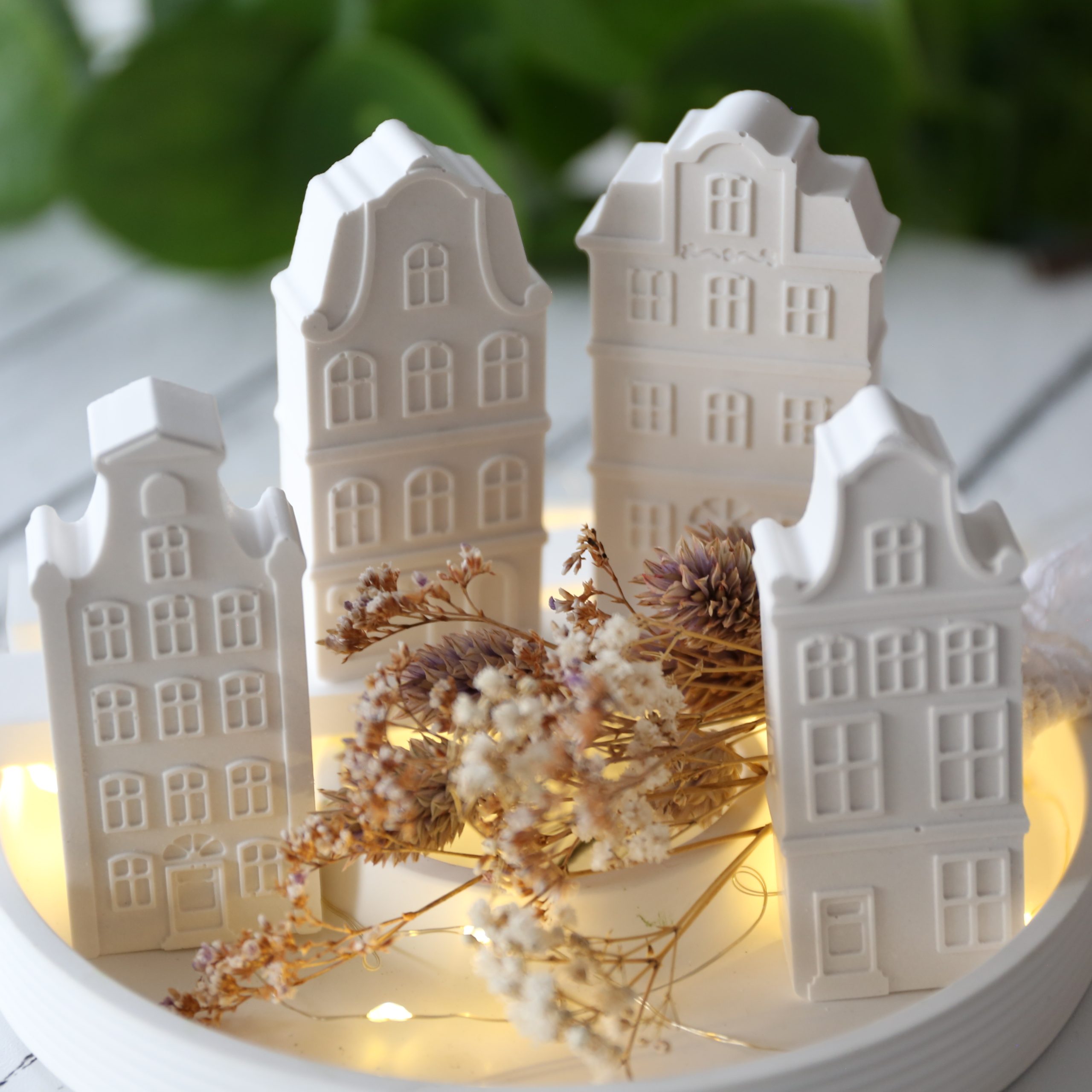 Silikon - Gießform - Grachtenhäuser - Haus - Multiform für 4 Häuser – Bild 13