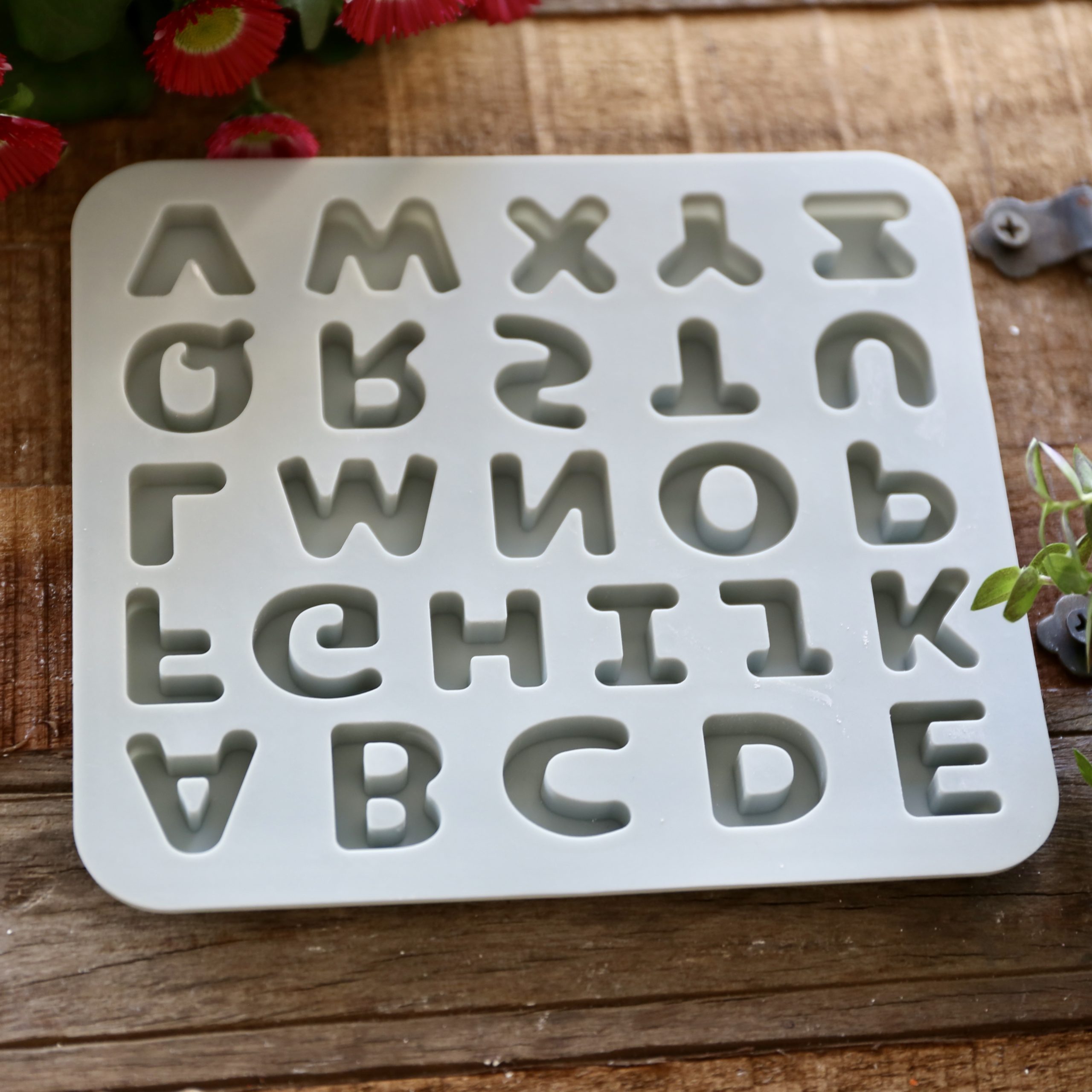 Silikon – Gießform – Matte - Breite Buchstaben / Zahlen und Sonderzeichen - wähle aus 2 Optionen – Bild 23
