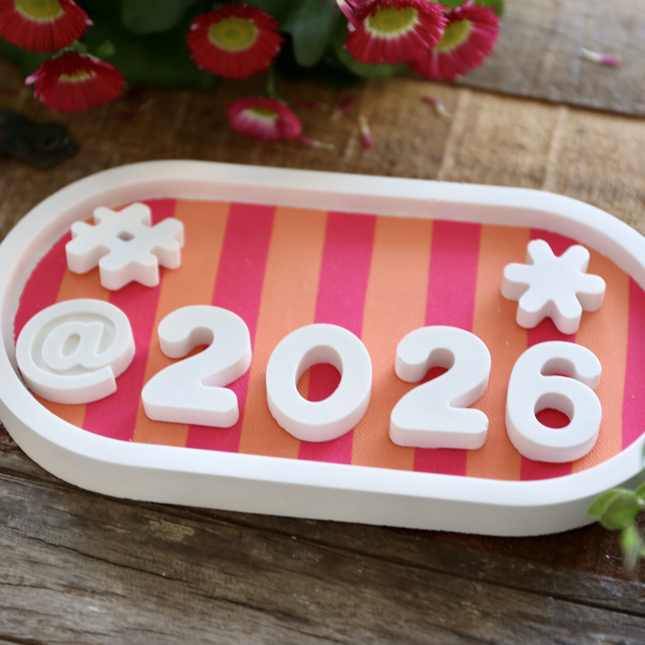 Silikon – Gießform – Matte - Breite Buchstaben / Zahlen und Sonderzeichen - wähle aus 2 Optionen – Bild 4