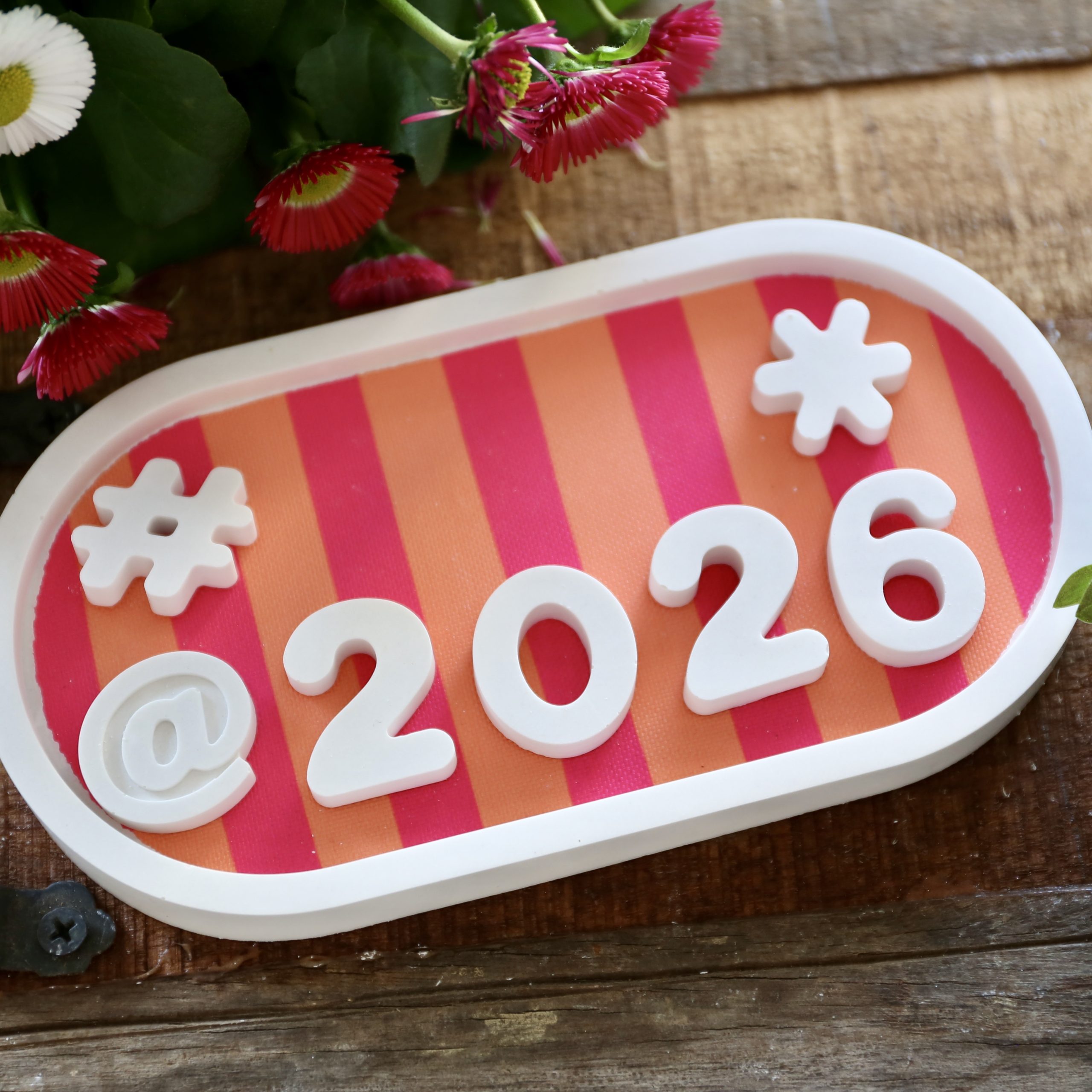 Silikon – Gießform – Matte - Breite Buchstaben / Zahlen und Sonderzeichen - wähle aus 2 Optionen – Bild 5