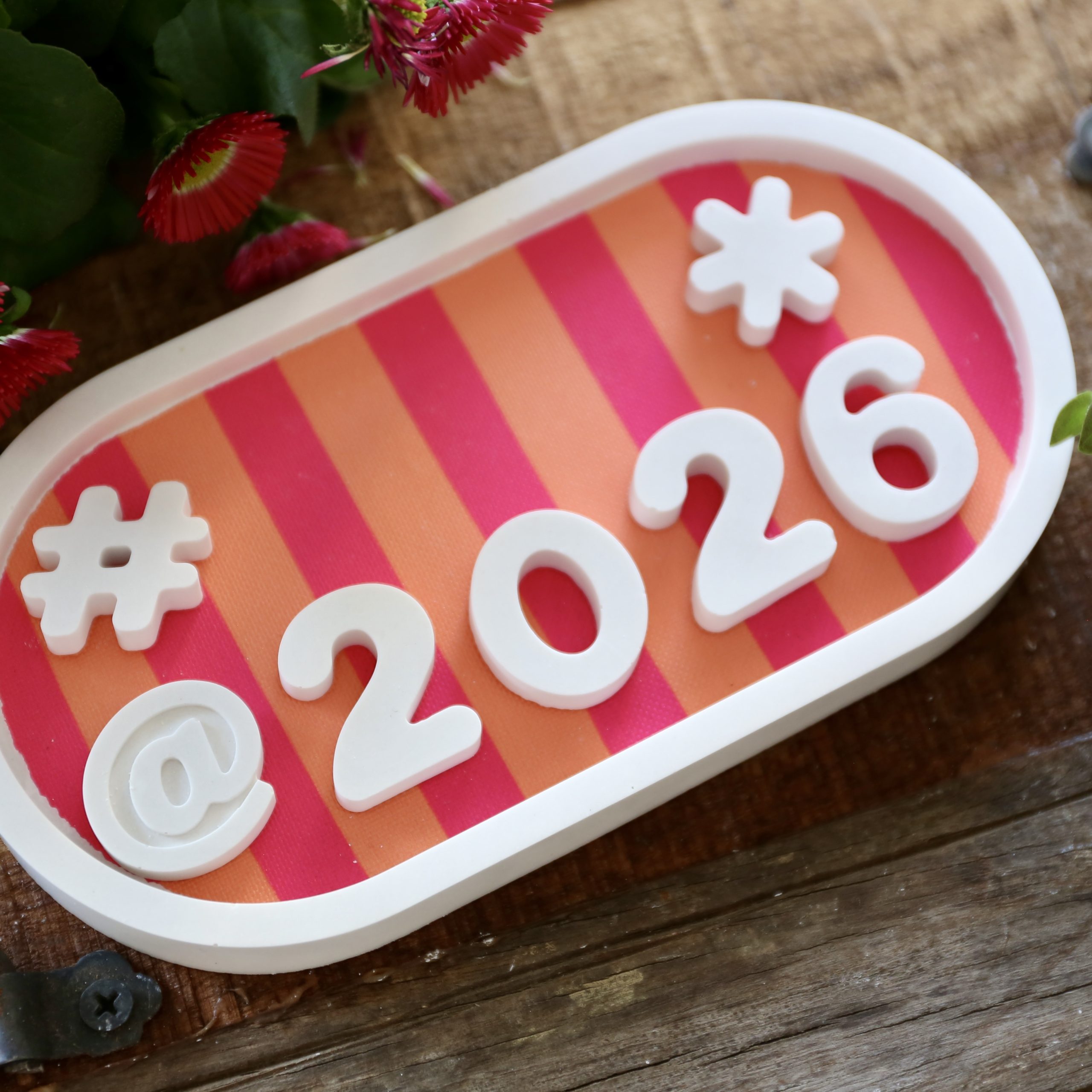 Silikon – Gießform – Matte - Breite Buchstaben / Zahlen und Sonderzeichen - wähle aus 2 Optionen – Bild 6