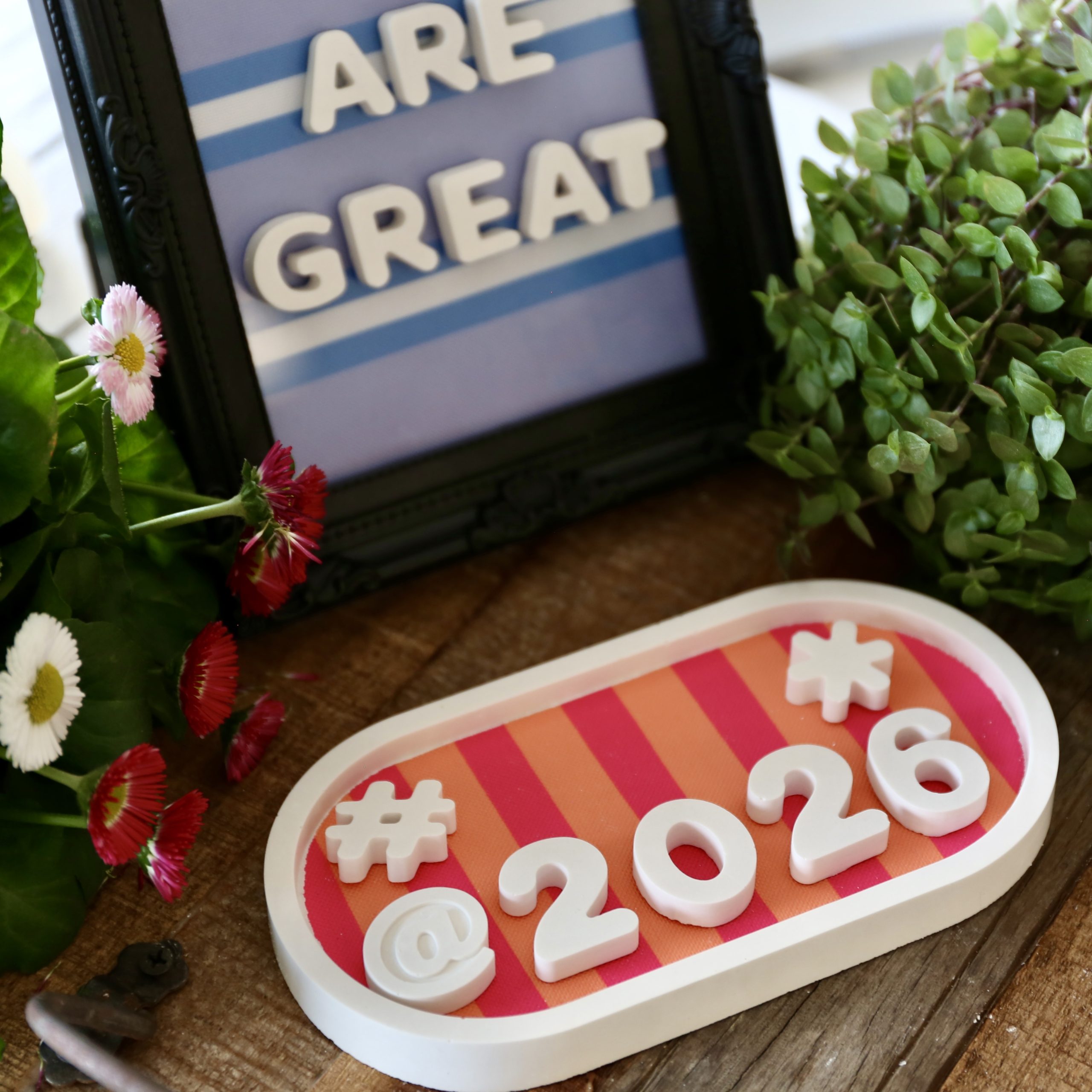 Silikon – Gießform – Matte - Breite Buchstaben / Zahlen und Sonderzeichen - wähle aus 2 Optionen – Bild 8