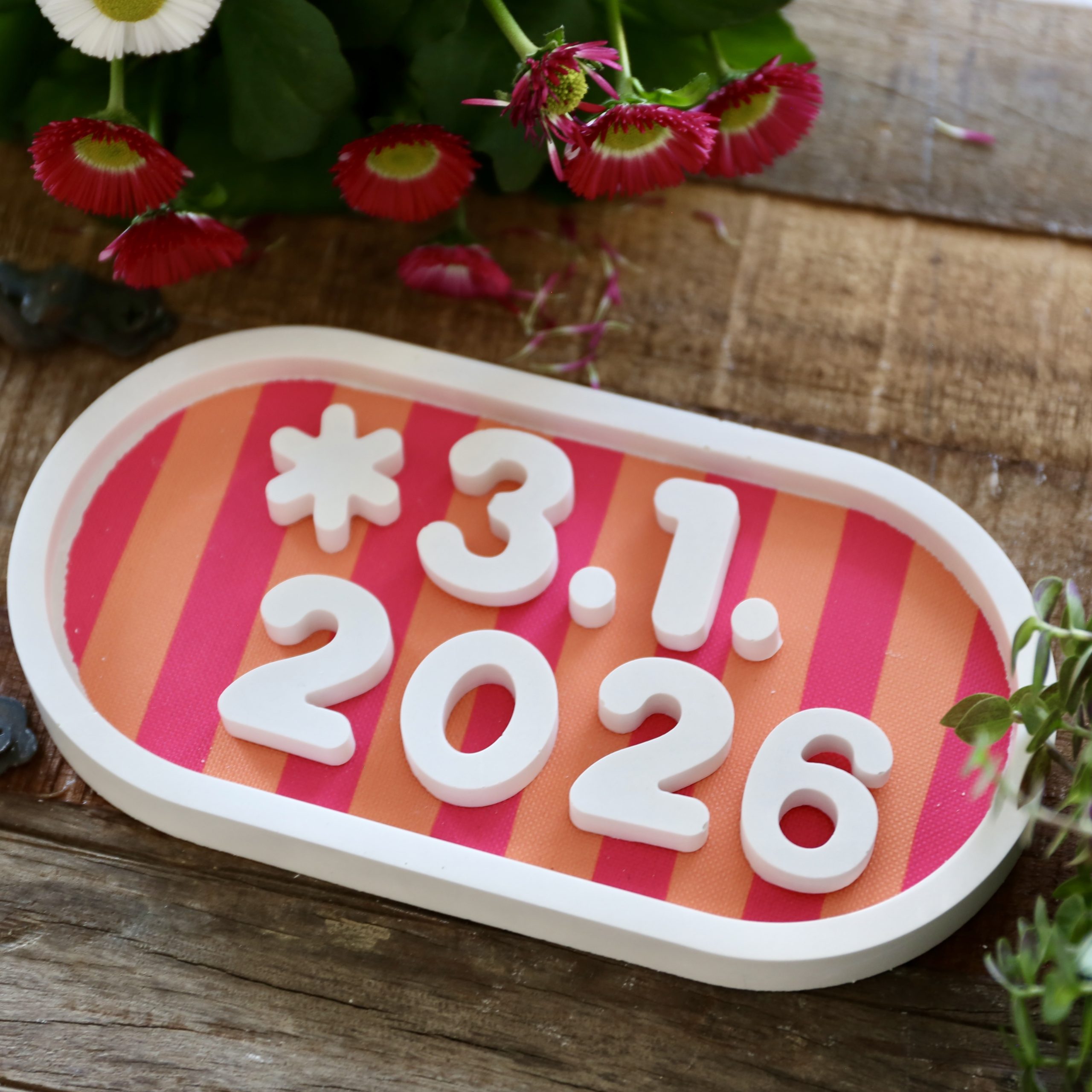 Silikon – Gießform – Matte - Breite Buchstaben / Zahlen und Sonderzeichen - wähle aus 2 Optionen – Bild 9