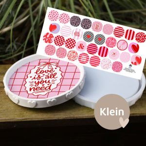 Outdoorstoff - Sweet Love - Inlays für Silikon - Dekoteller - Tablett - Klein - studio.mARTinchen