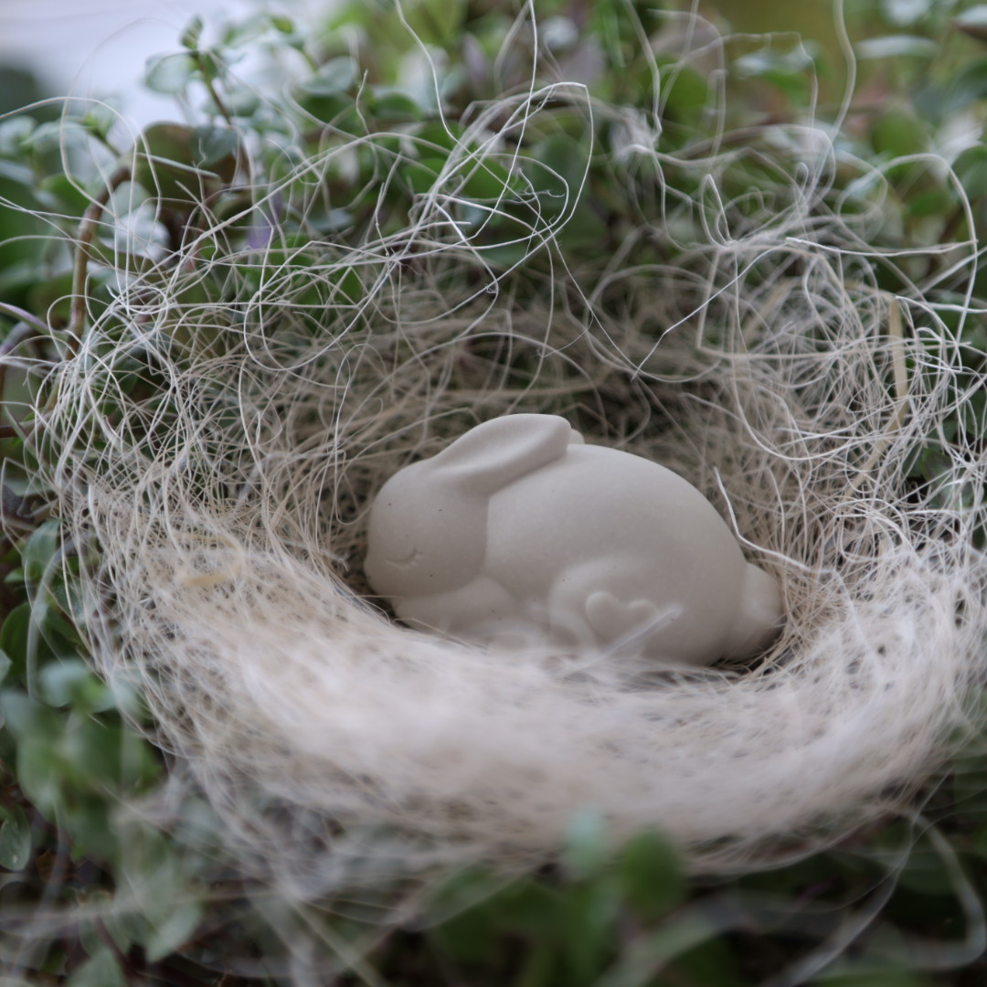 Silikon - Gießform - Müdes Häschen - Dekohase - Osterhase - mit Herz – Bild 2